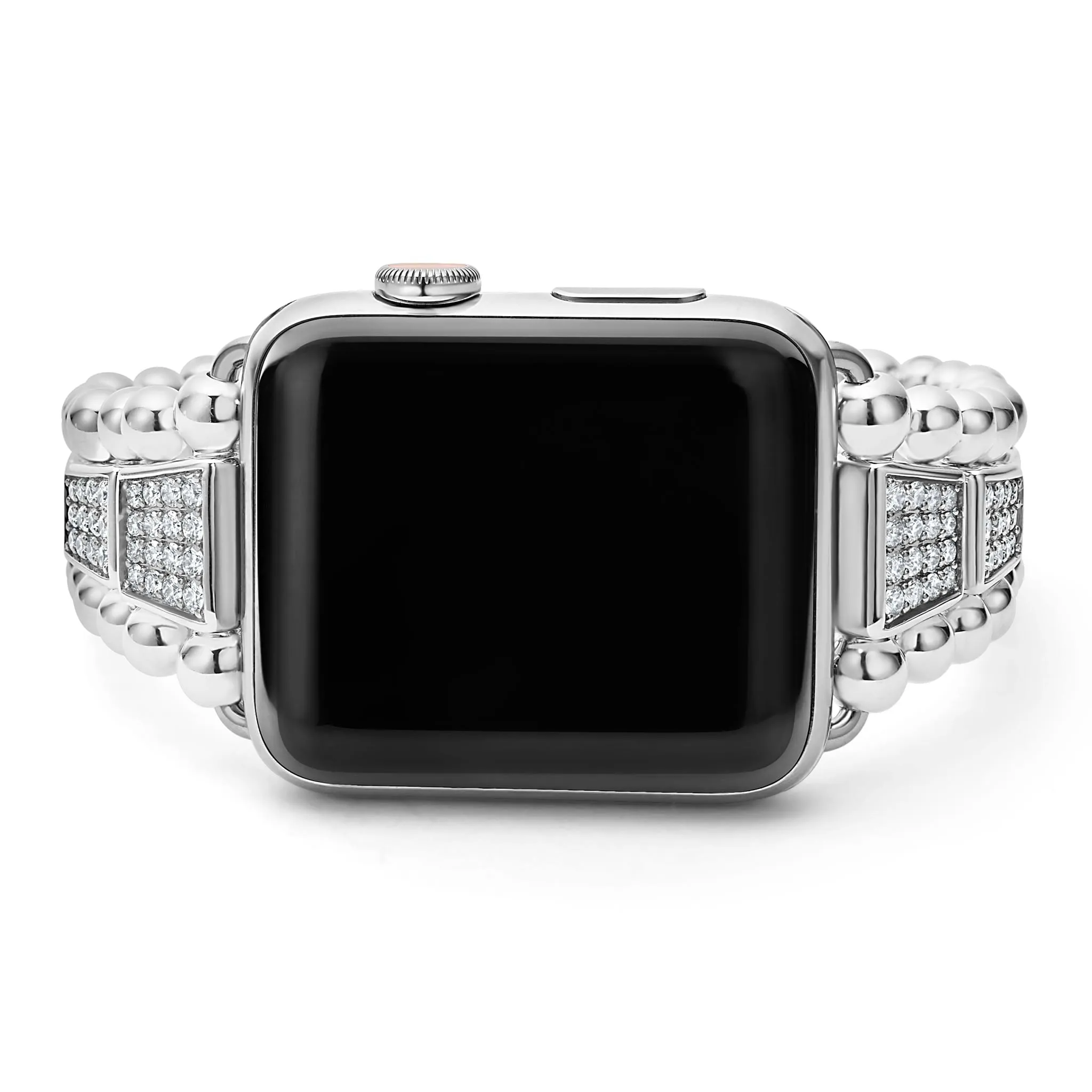 Smart Caviar Sterling Silver Half Diamond Watch Bracelet-42-49mm sold by LAGOS product image thumbnail 5