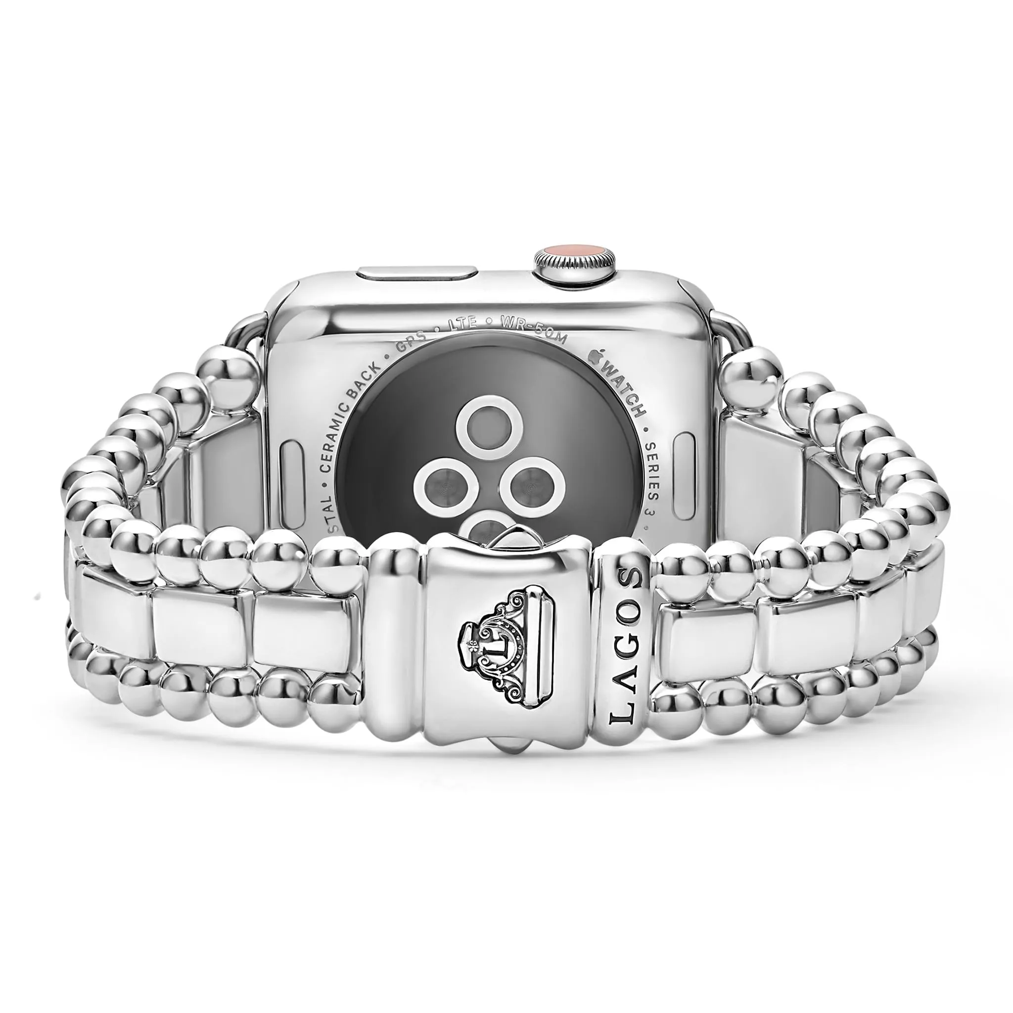 Smart Caviar Sterling Silver Half Diamond Watch Bracelet-42-49mm sold by LAGOS product image thumbnail 4