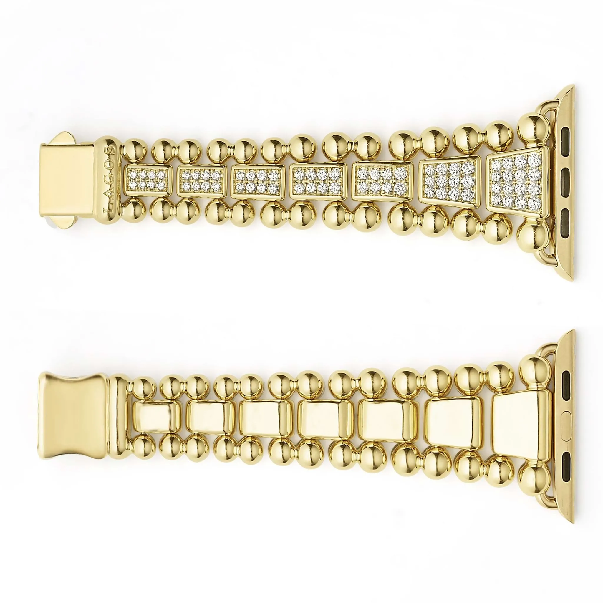 Smart Caviar 18K Gold Full Diamond Watch Bracelet-42-49mm sold by LAGOS product image thumbnail 3