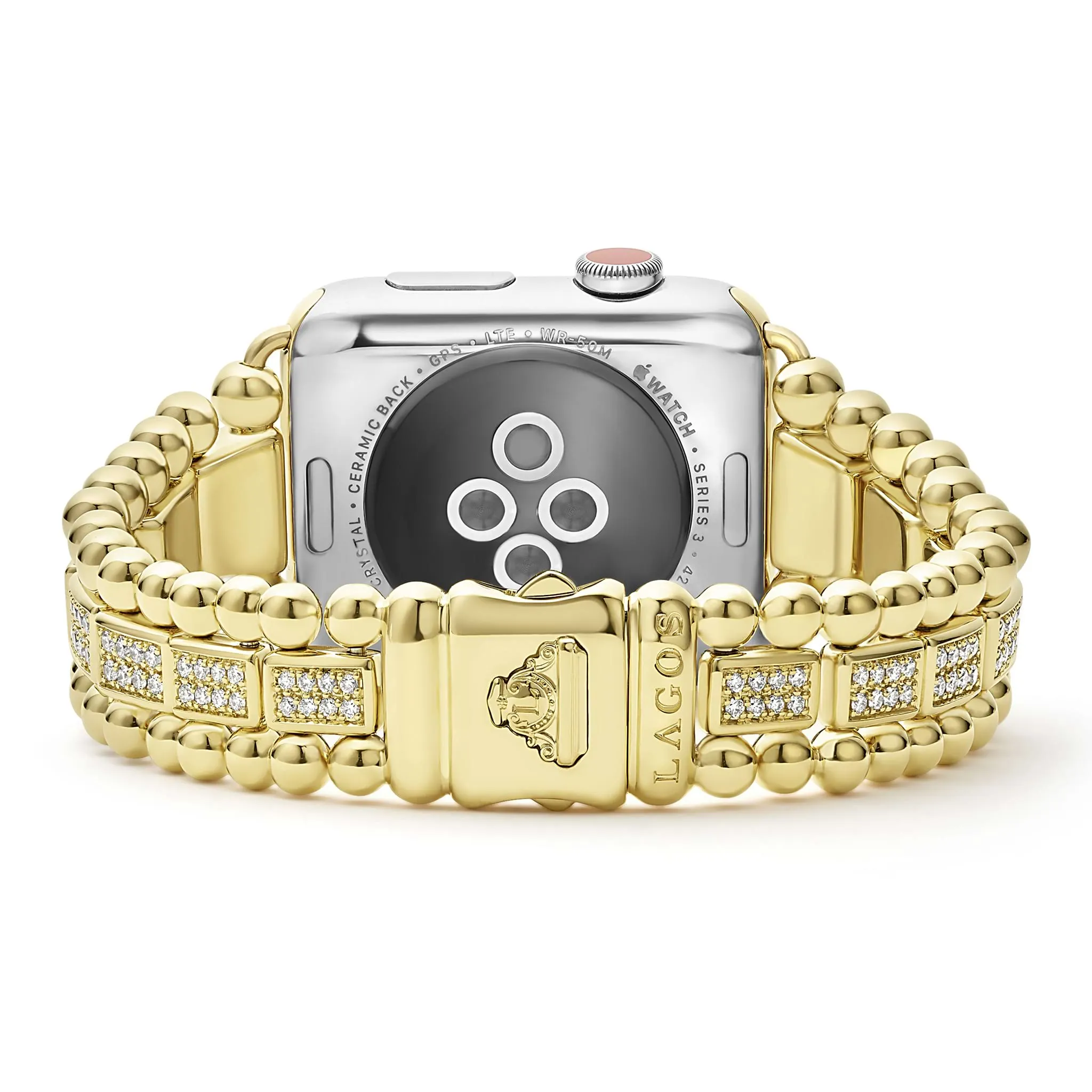 Smart Caviar 18K Gold Full Diamond Watch Bracelet-42-49mm sold by LAGOS product image thumbnail 4