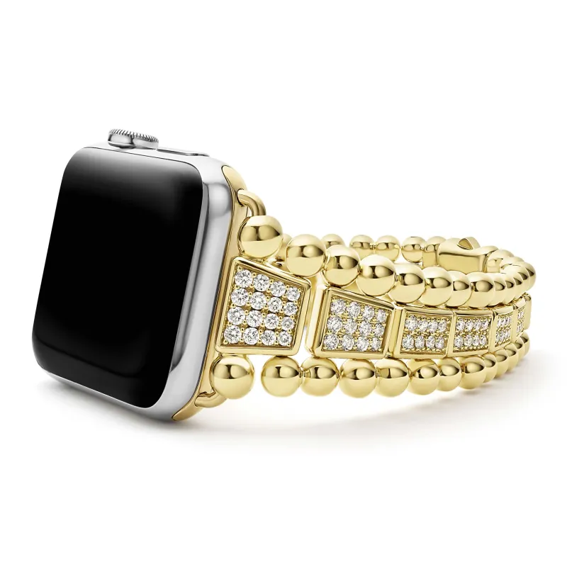 Smart Caviar 18K Gold Full Diamond Watch Bracelet-42-49mm sold by LAGOS