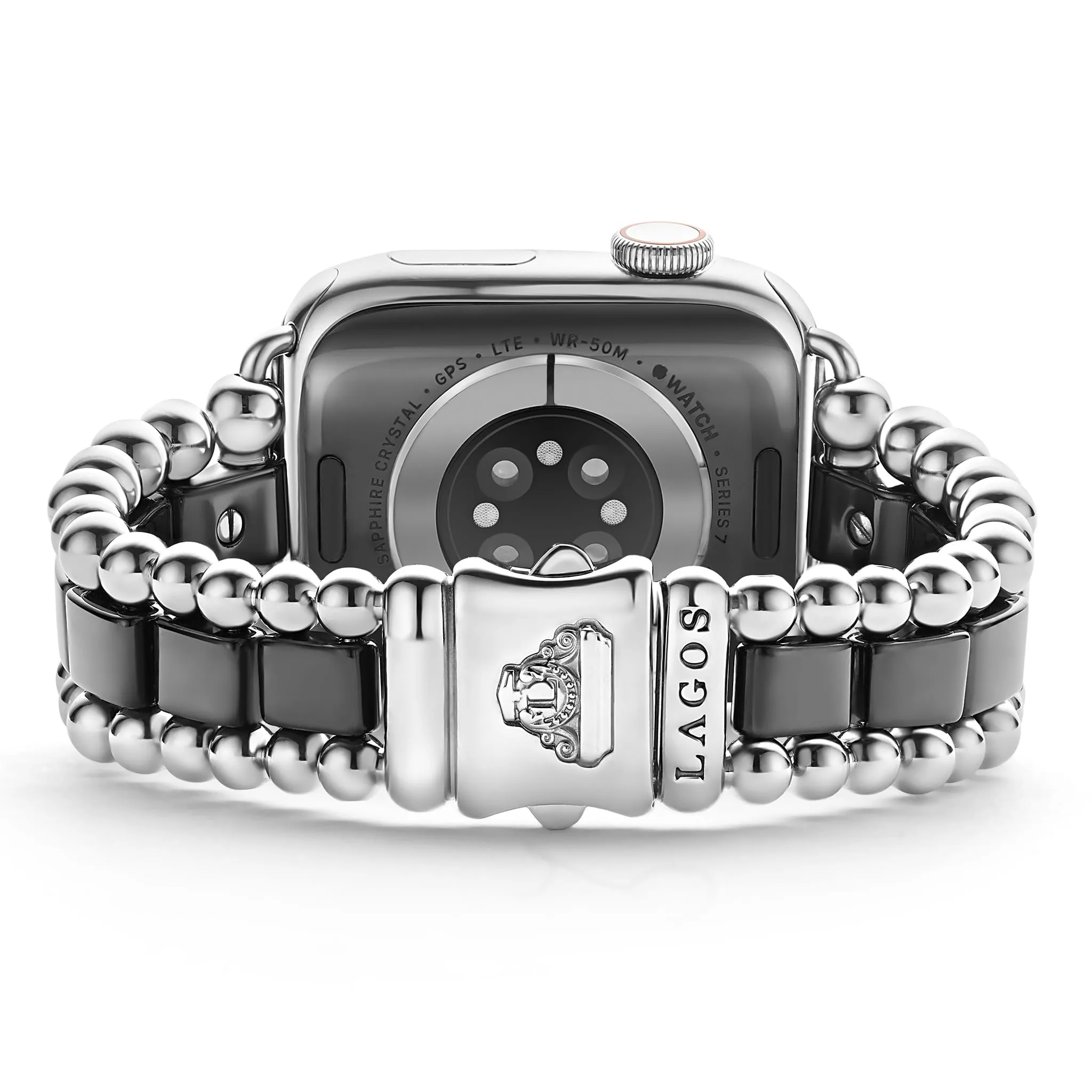 Smart Caviar Black Ceramic Half Diamond Watch Bracelet-38-45mm sold by LAGOS product image thumbnail 4