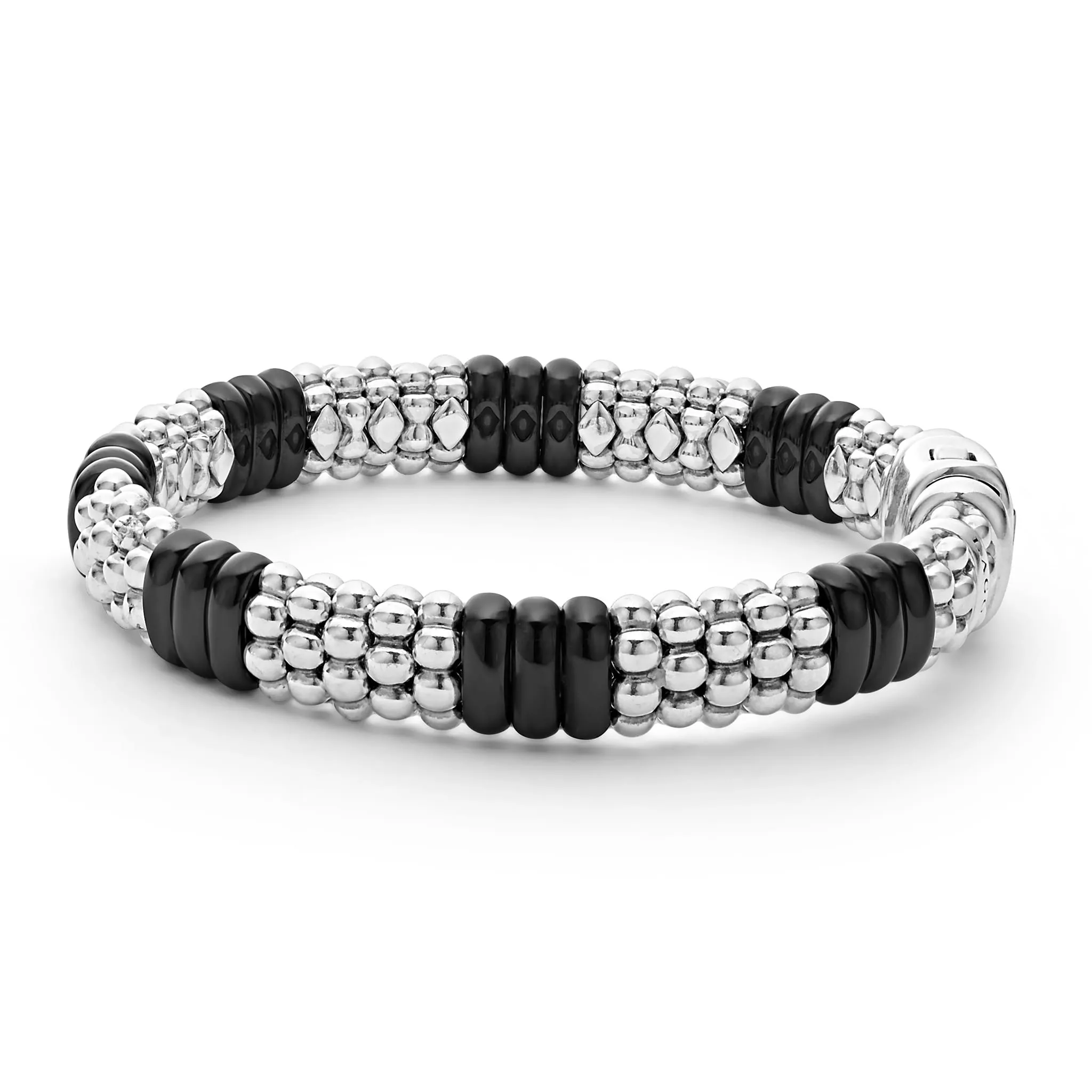 Black Caviar Black Ceramic Caviar Beaded Bracelet | 9mm sold by LAGOS product image thumbnail 3