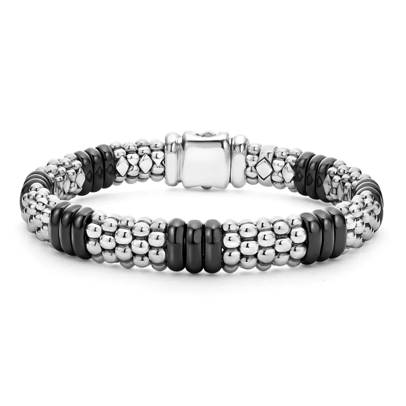 Black Caviar Black Ceramic Caviar Beaded Bracelet | 9mm sold by LAGOS