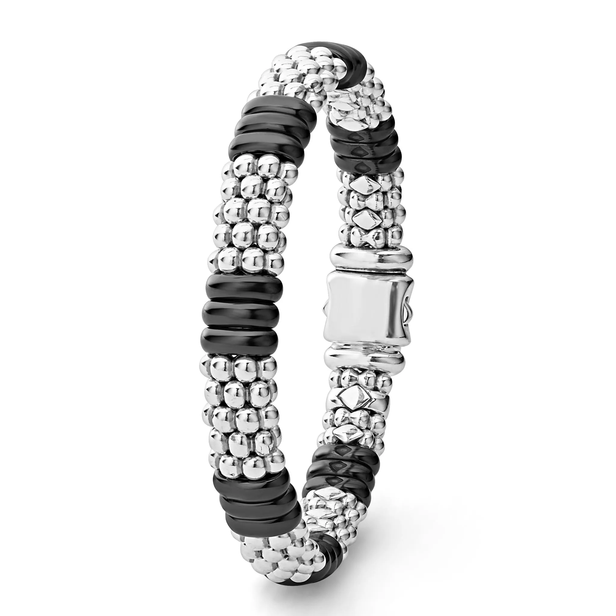 Black Caviar Black Ceramic Caviar Beaded Bracelet | 9mm sold by LAGOS product image thumbnail 4