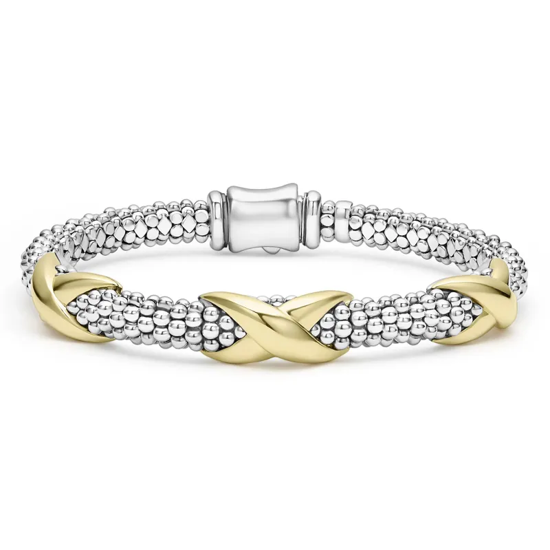 Embrace Three Station X Caviar Bracelet | 6mm sold by LAGOS