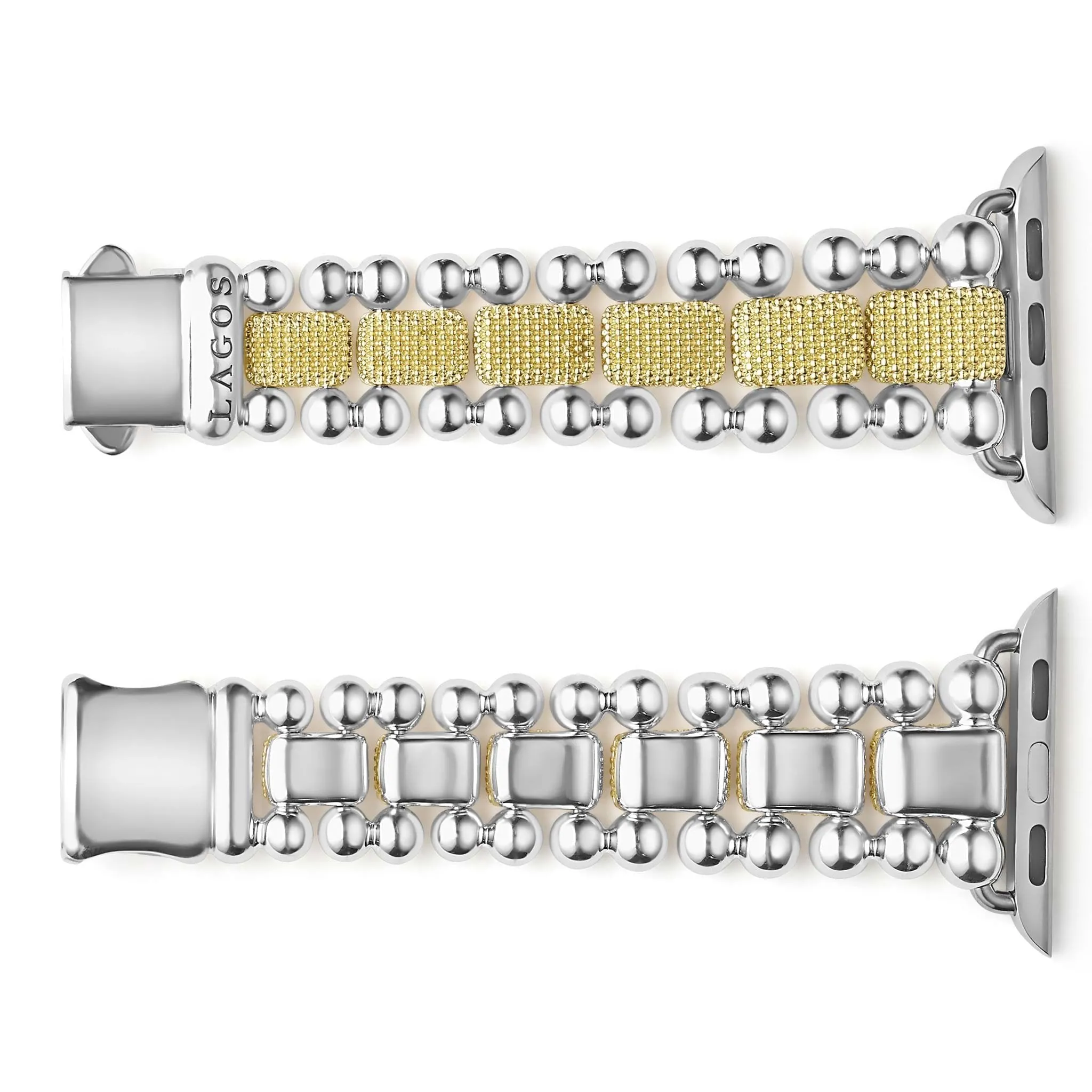 Smart Caviar 18K Gold and Sterling Silver Caviar Beaded Watch Bracelet-38-45mm sold by LAGOS product image thumbnail 3