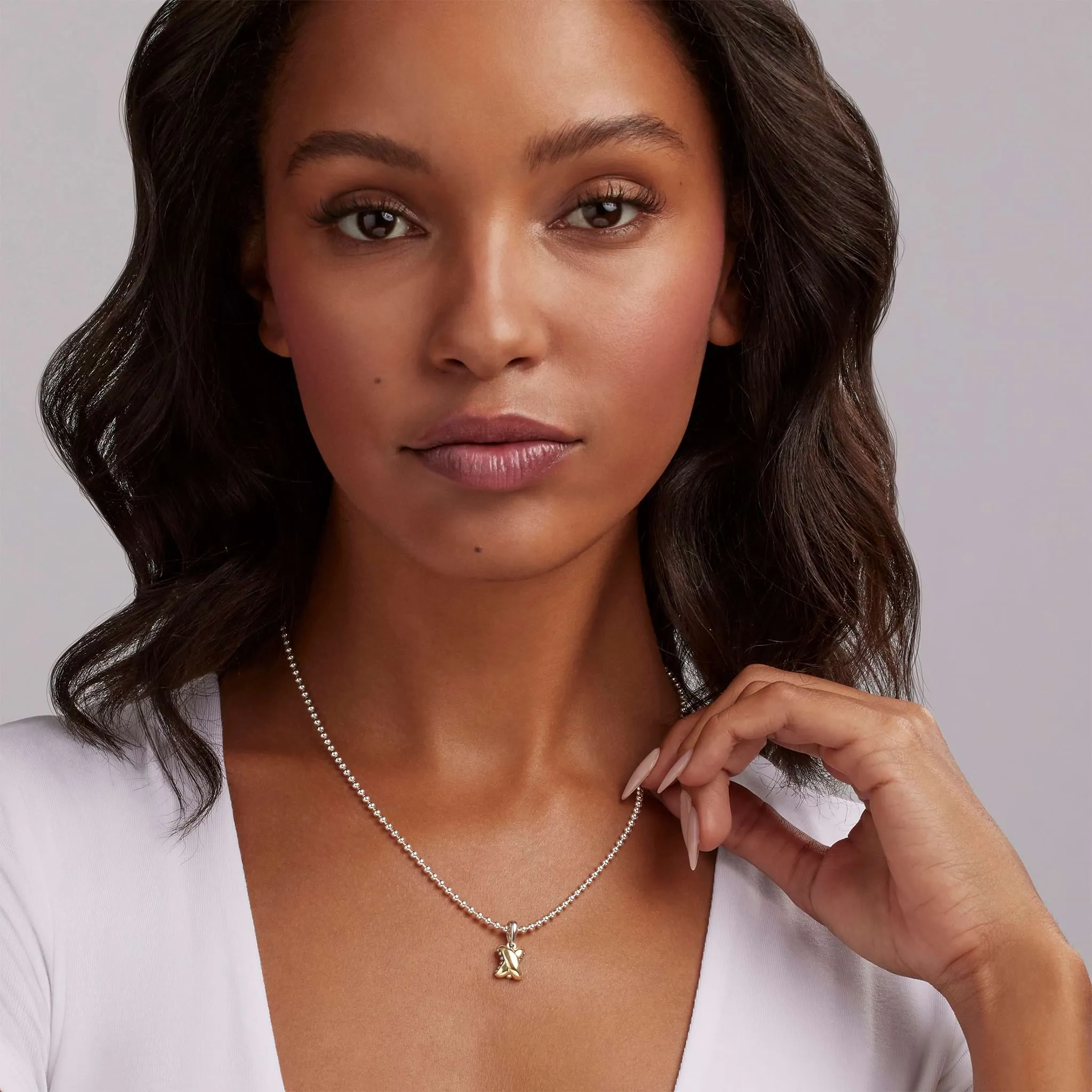 Embrace Two-Tone X Pendant Necklace sold by LAGOS product image thumbnail 2