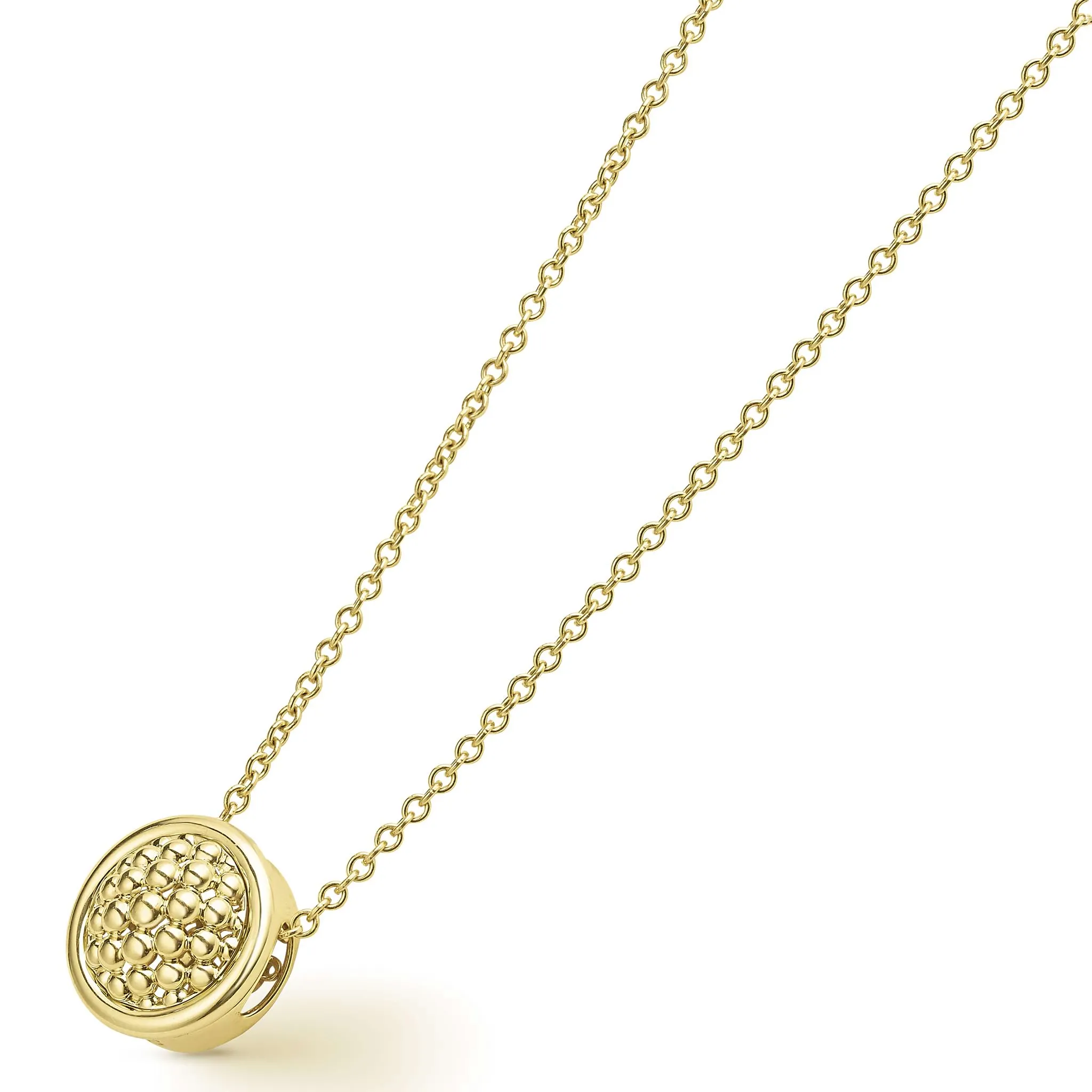 Meridian 18K Gold Circle Pendant Necklace sold by LAGOS product image thumbnail 4