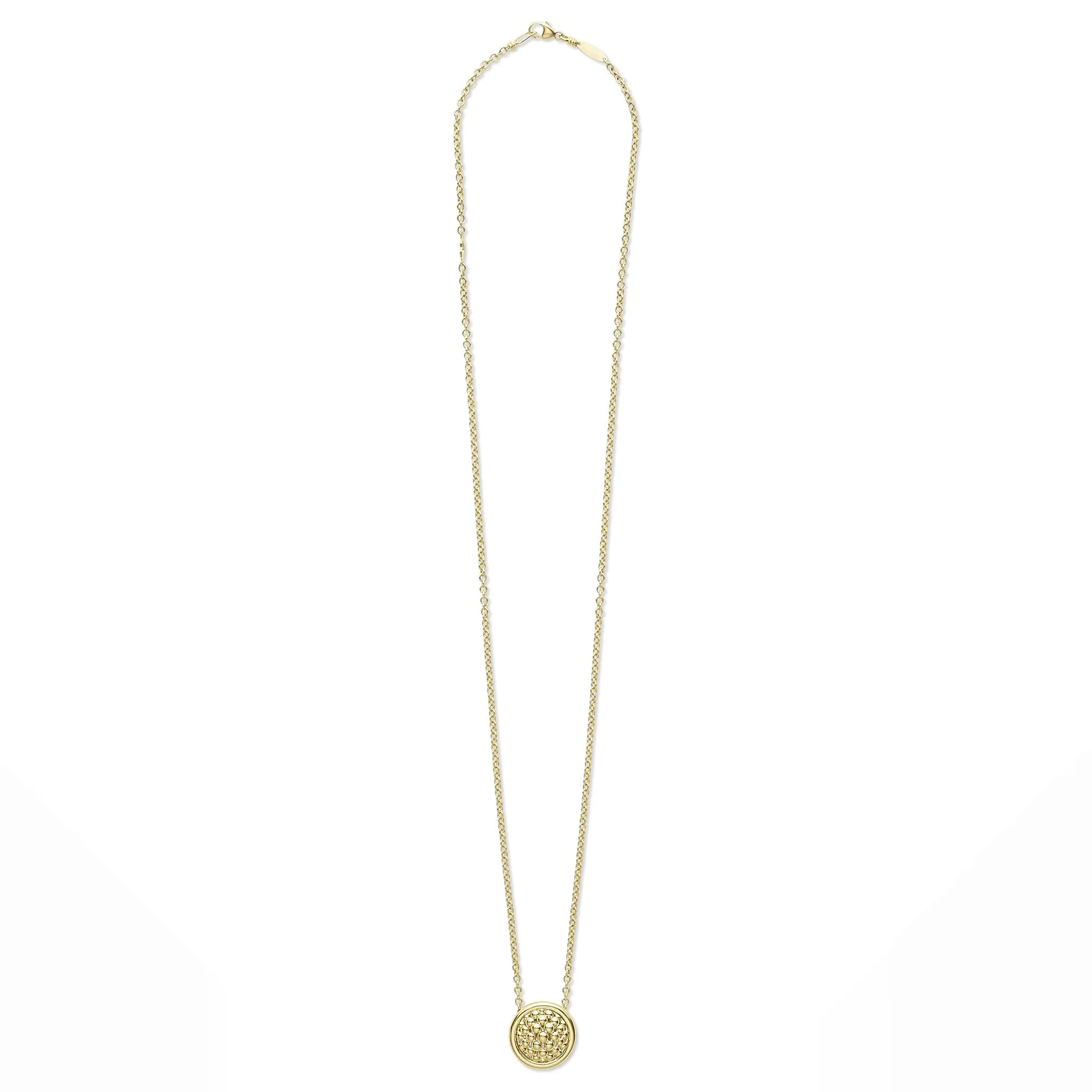 Meridian 18K Gold Circle Pendant Necklace sold by LAGOS product image thumbnail 3