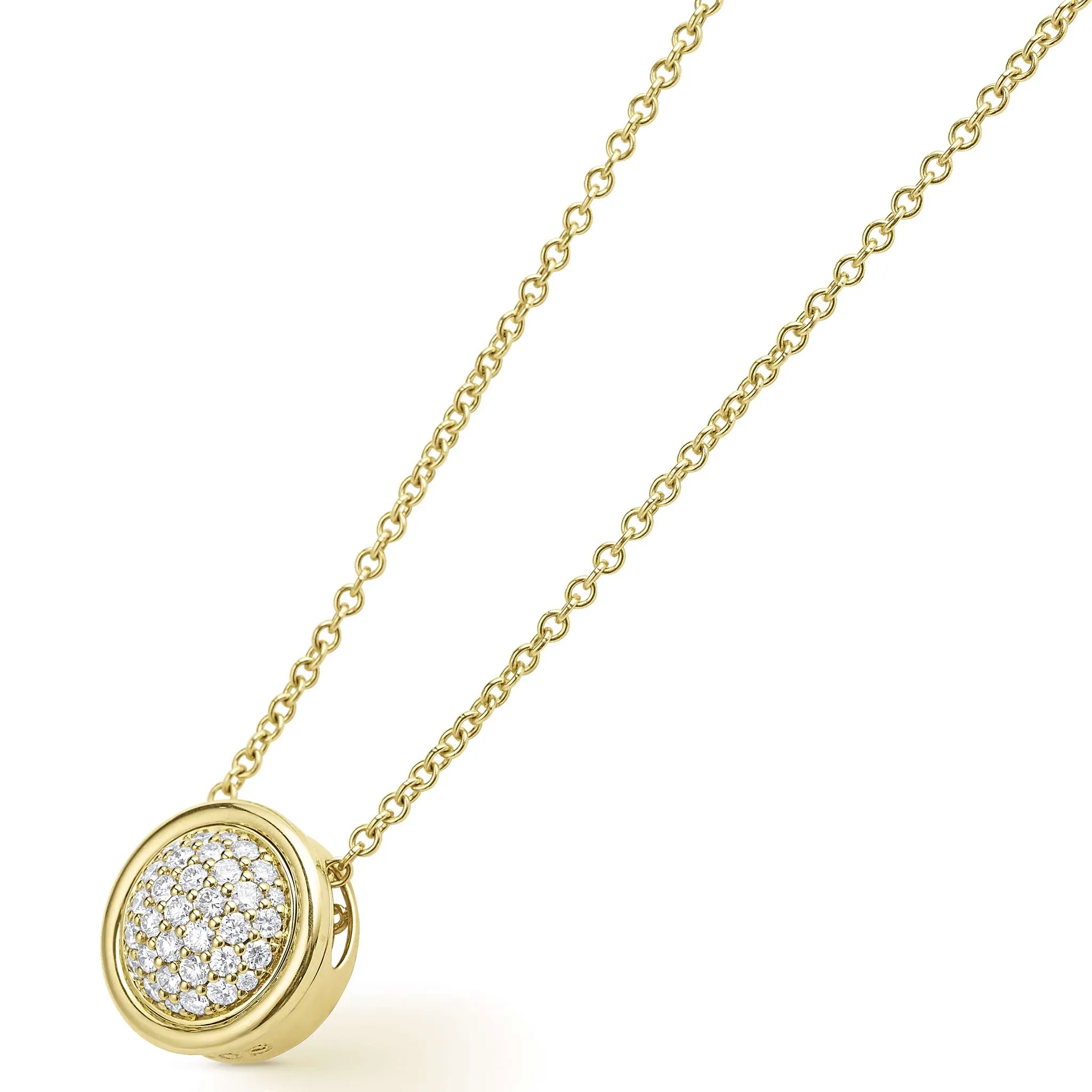 Meridian 18K Gold Diamond Circle Pendant Necklace sold by LAGOS product image thumbnail 4