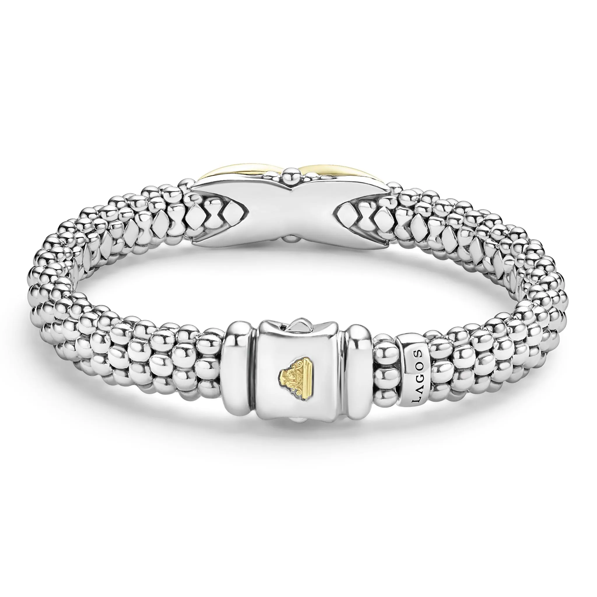 Embrace Two-Tone X Caviar Bracelet | 9mm sold by LAGOS product image thumbnail 5