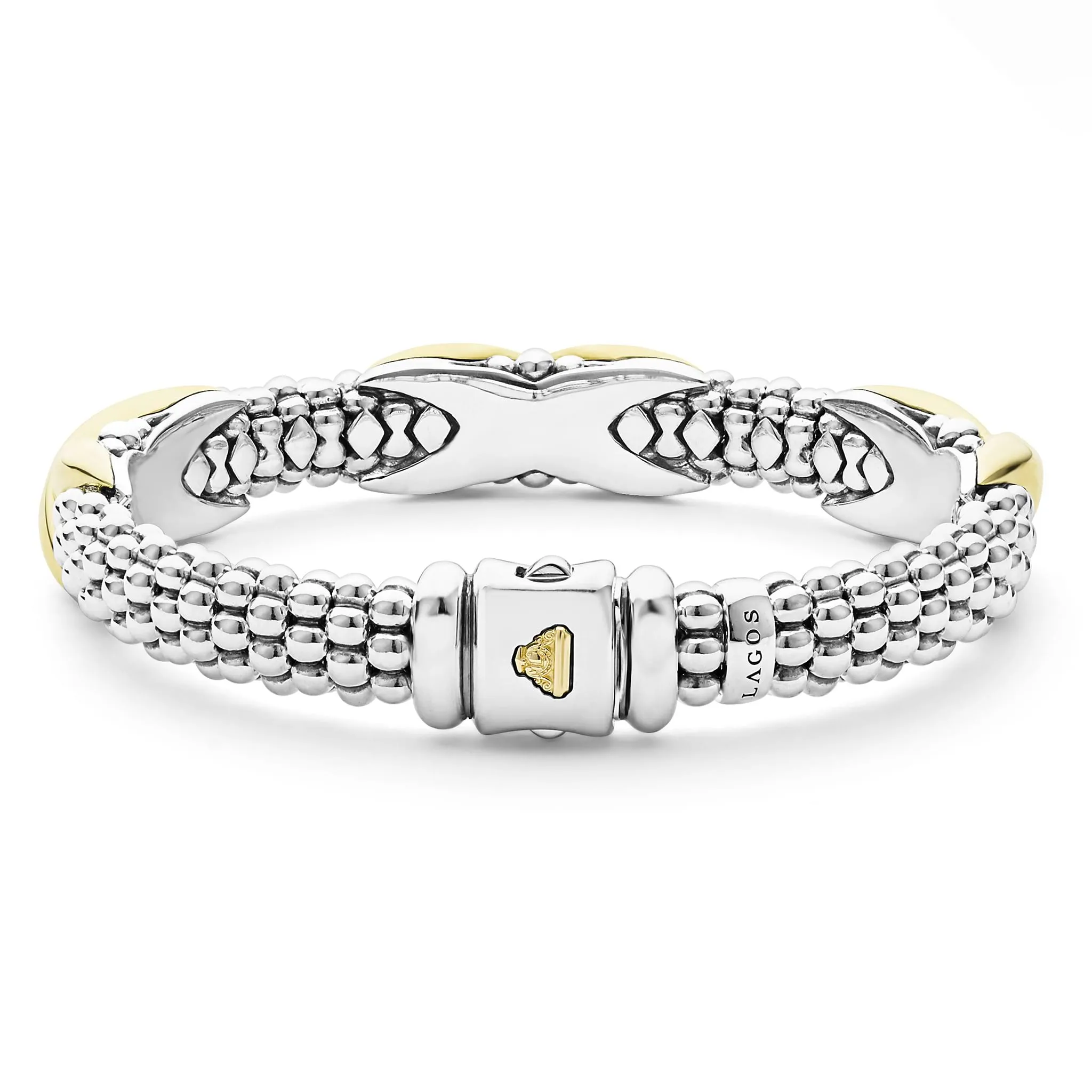 Embrace Three Station X Caviar Bracelet | 9mm sold by LAGOS product image thumbnail 5