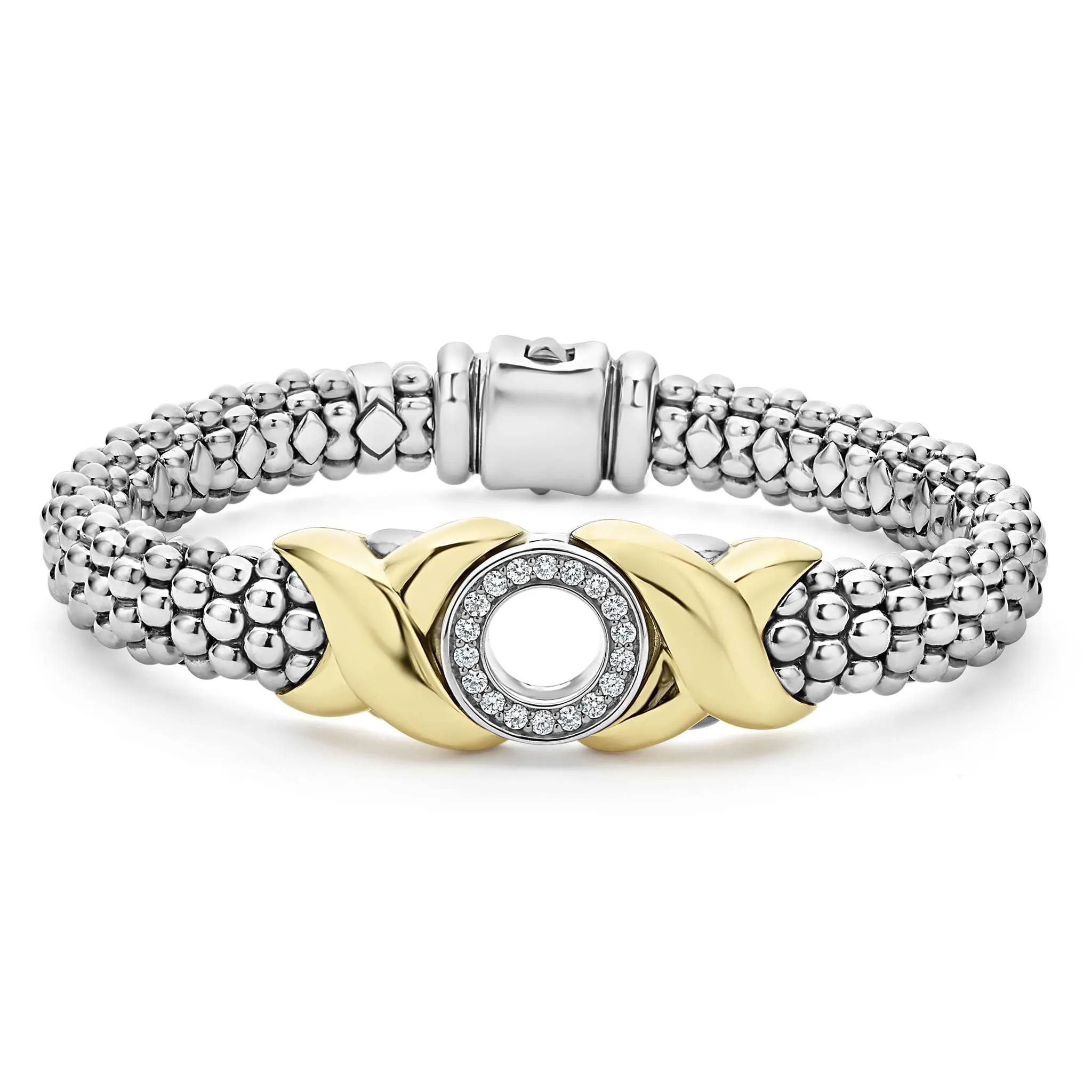 Embrace 18K Gold XO Diamond Bracelet | 9mm sold by LAGOS