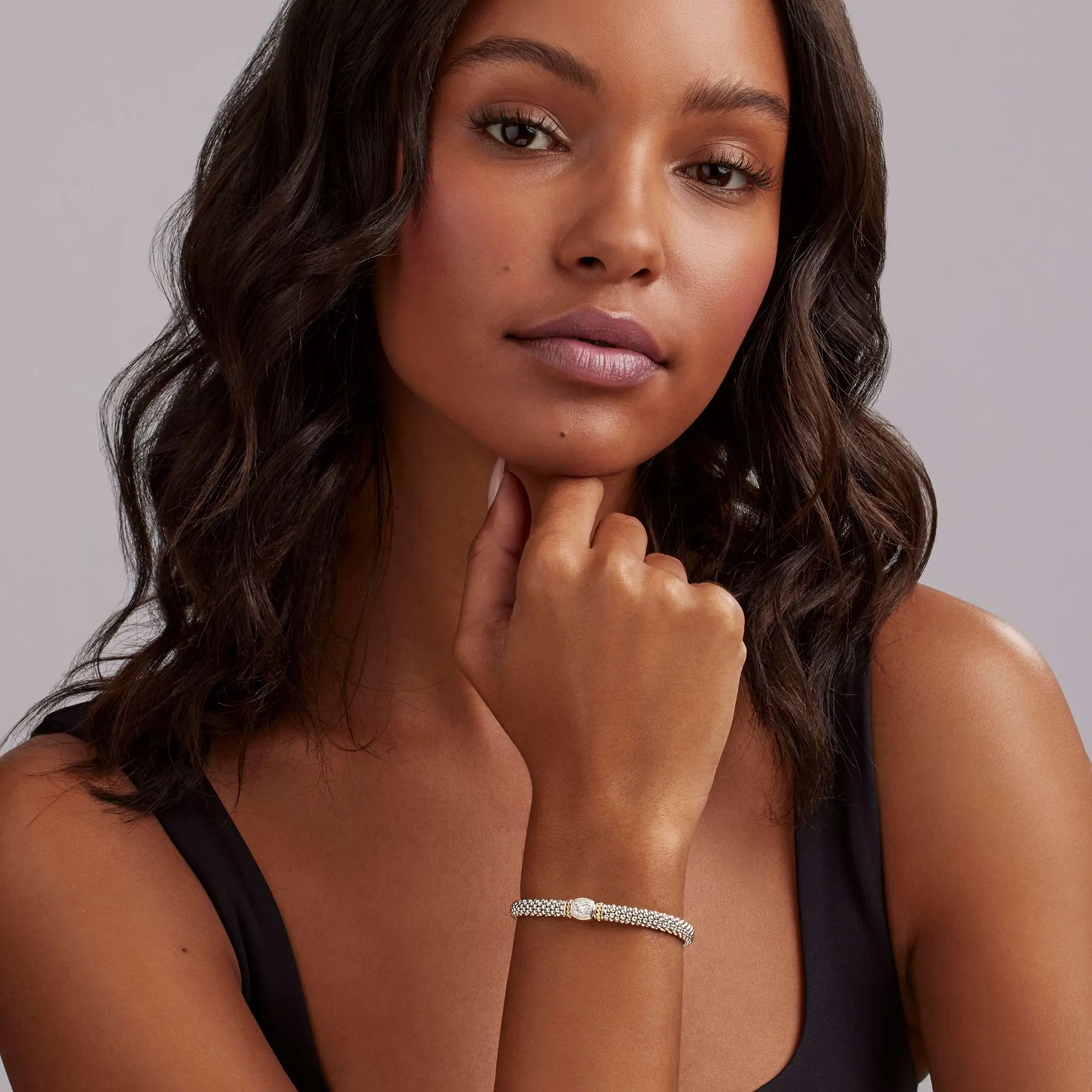 Rittenhouse Diamond Caviar Bracelet | 6mm sold by LAGOS product image thumbnail 2