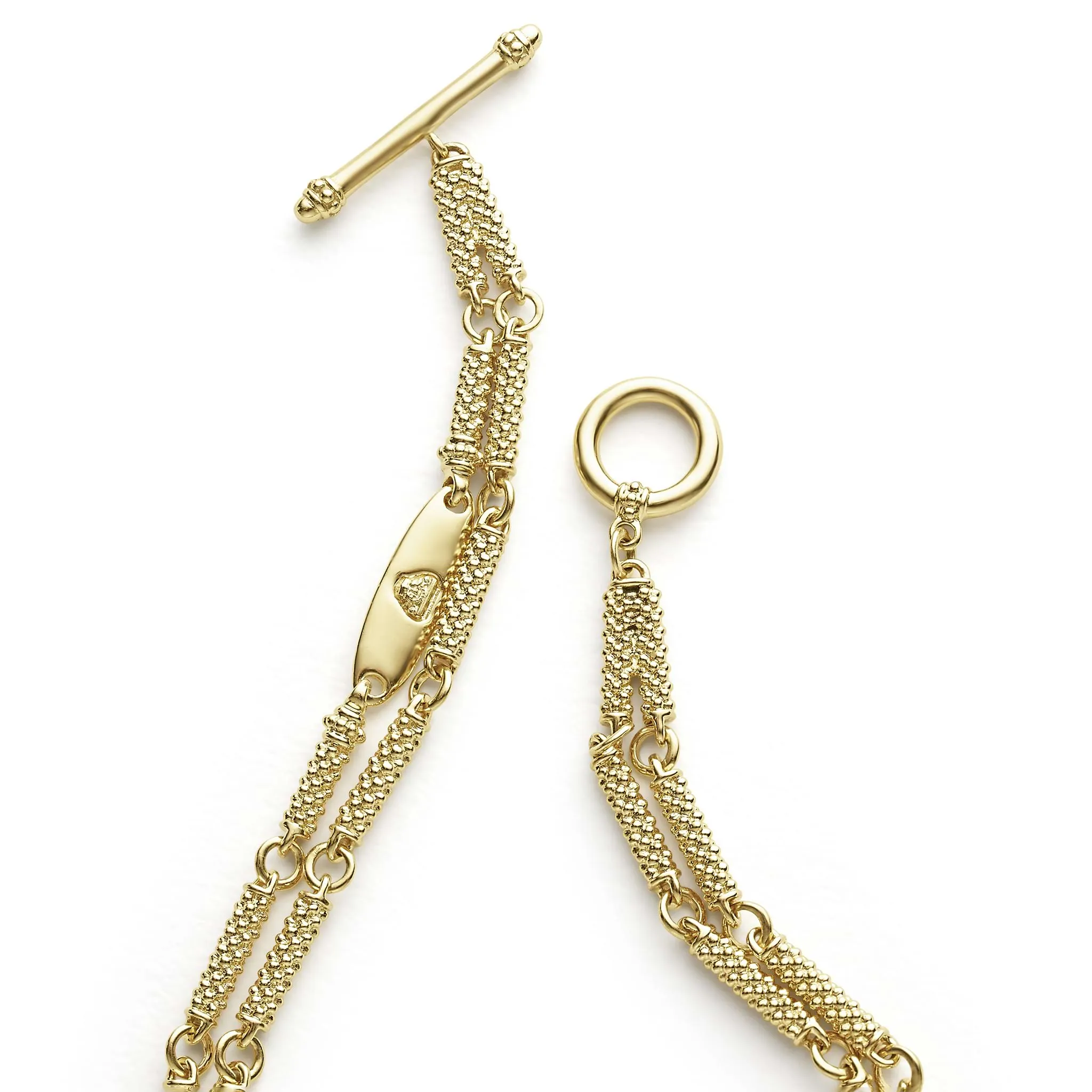 Signature Caviar Superfine Double Link Diamond Bracelet sold by LAGOS product image thumbnail 4