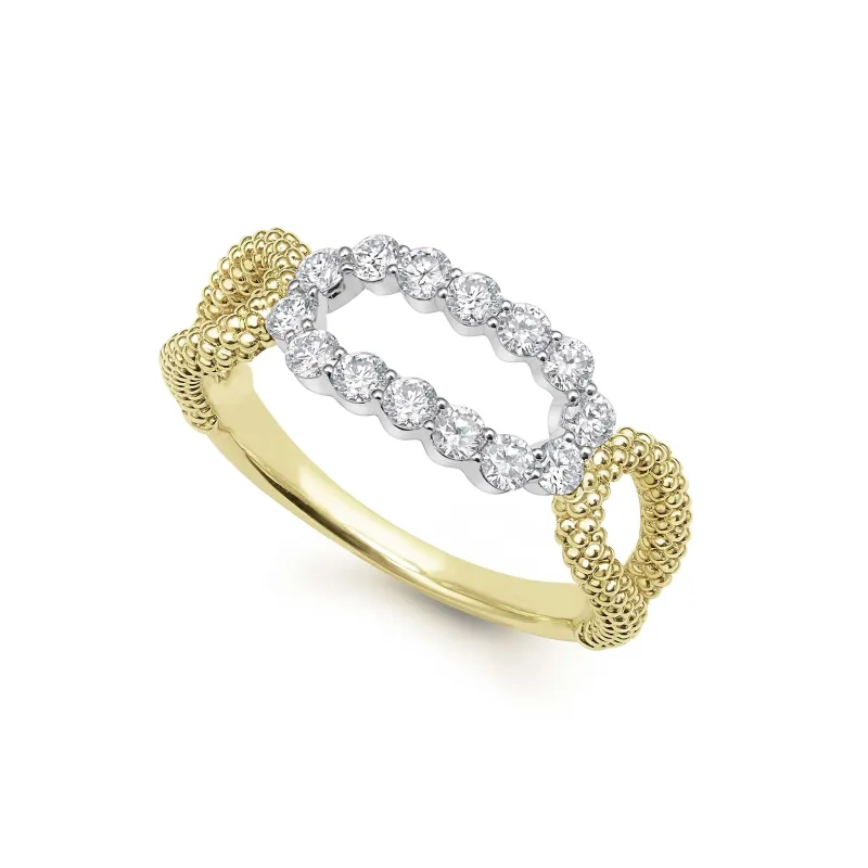 Signature Caviar Superfine Diamond Oval Ring sold by LAGOS