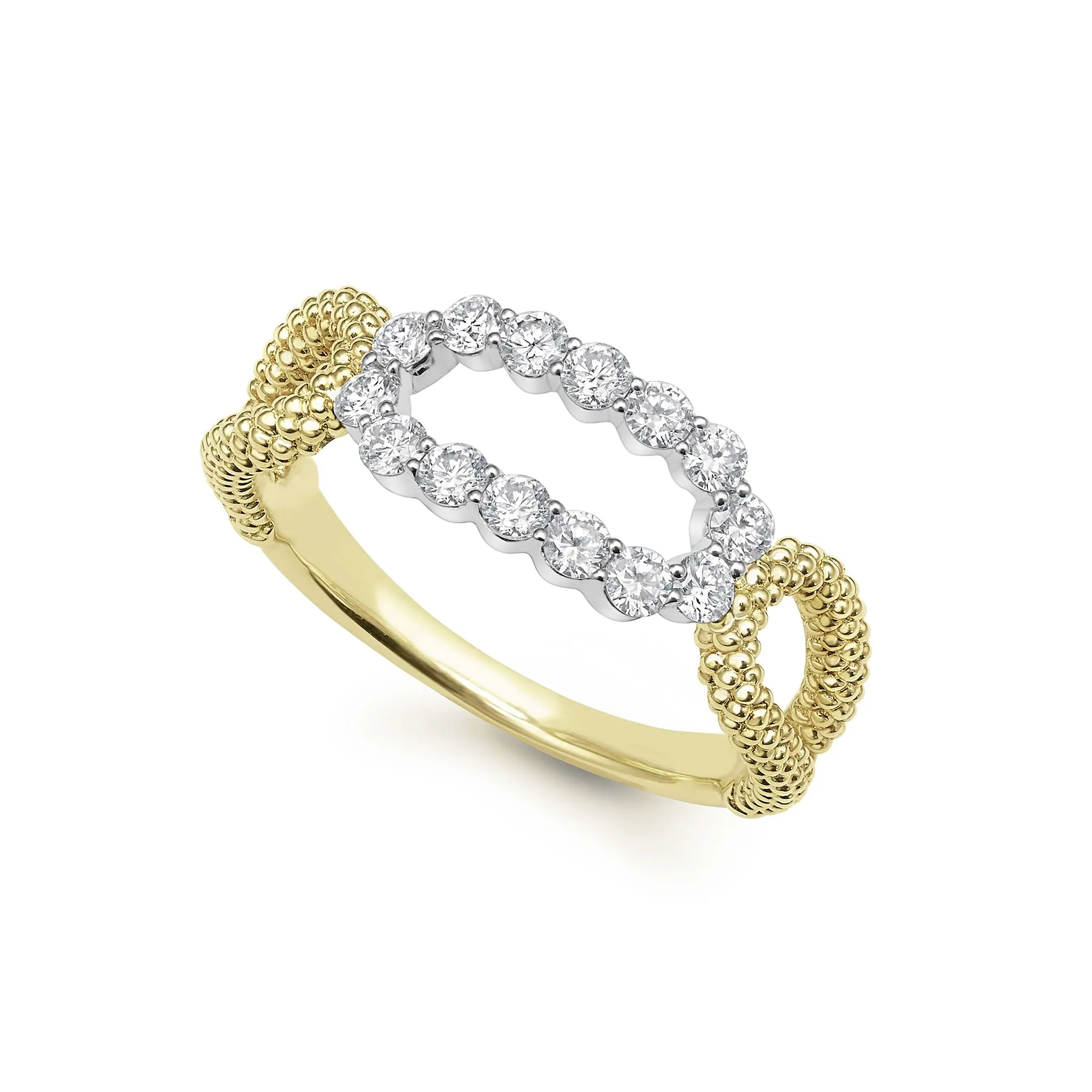 Signature Caviar Superfine Diamond Oval Ring sold by LAGOS