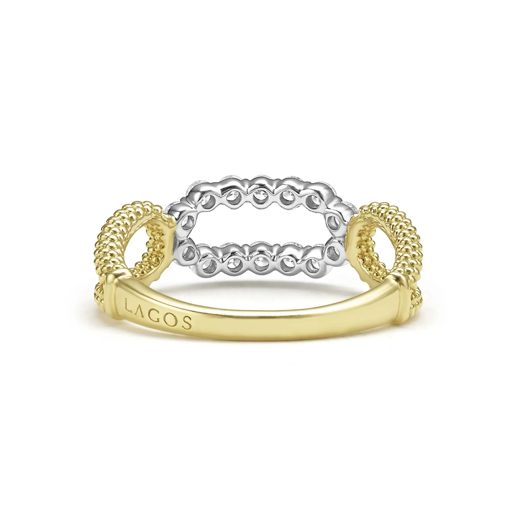 Signature Caviar Superfine Diamond Oval Ring sold by LAGOS product image thumbnail 4