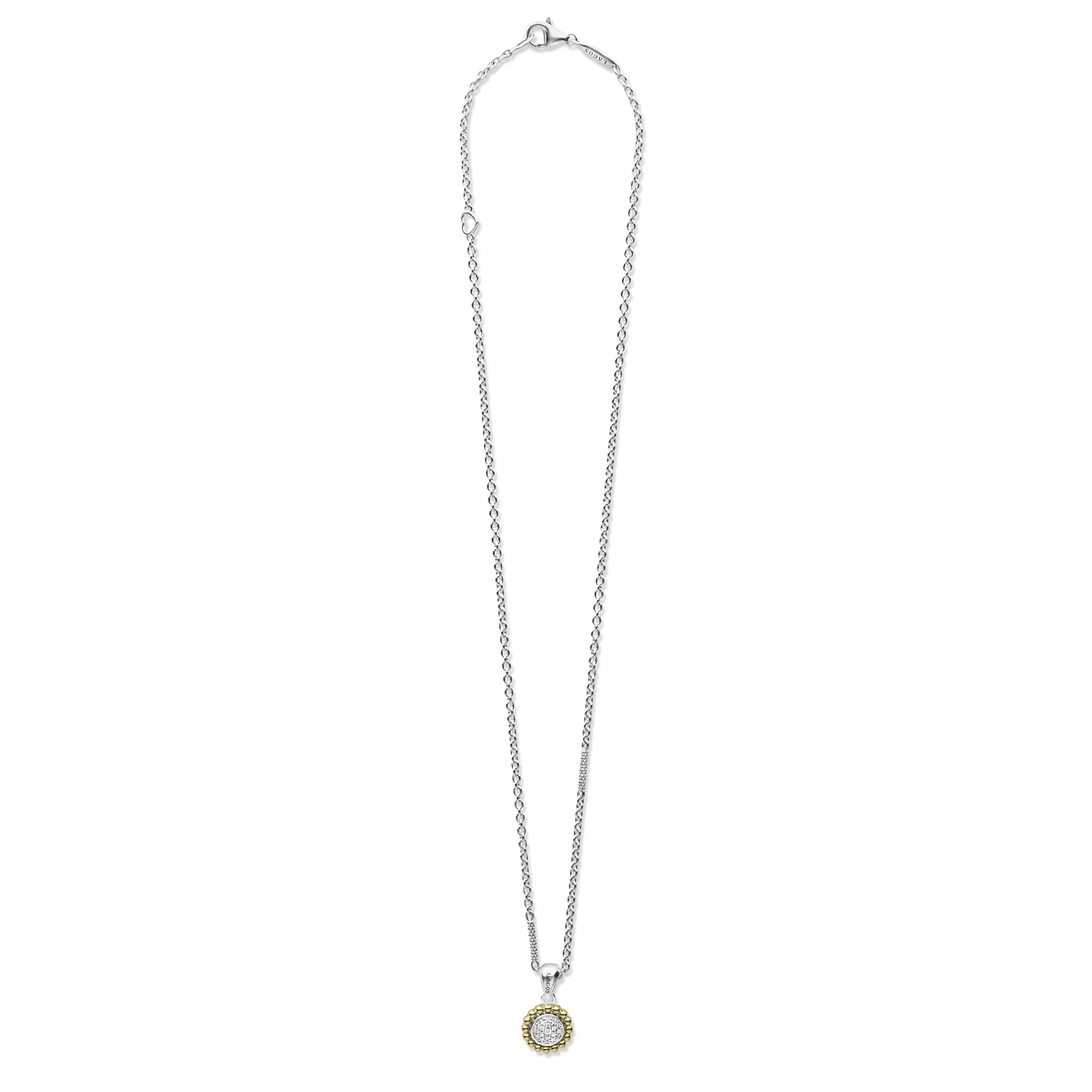 Caviar Lux Two-Tone Diamond Pendant Necklace sold by LAGOS product image thumbnail 3
