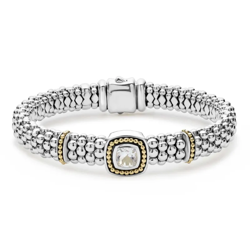 Rittenhouse White Topaz Caviar Bracelet | 9mm sold by LAGOS
