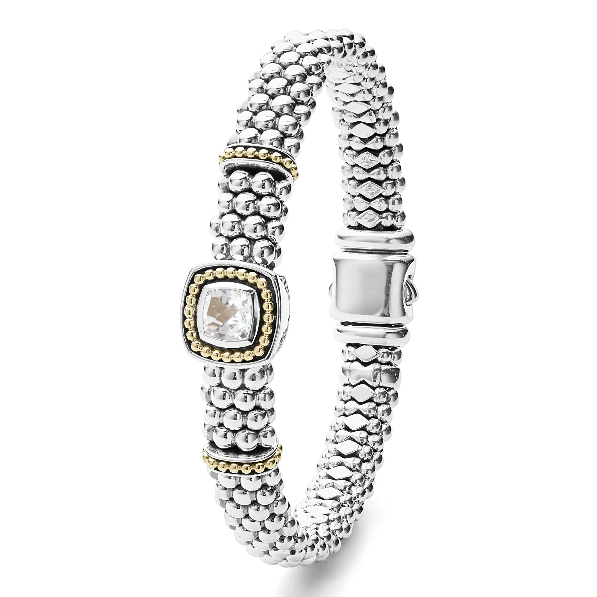 Rittenhouse White Topaz Caviar Bracelet | 9mm sold by LAGOS product image thumbnail 3