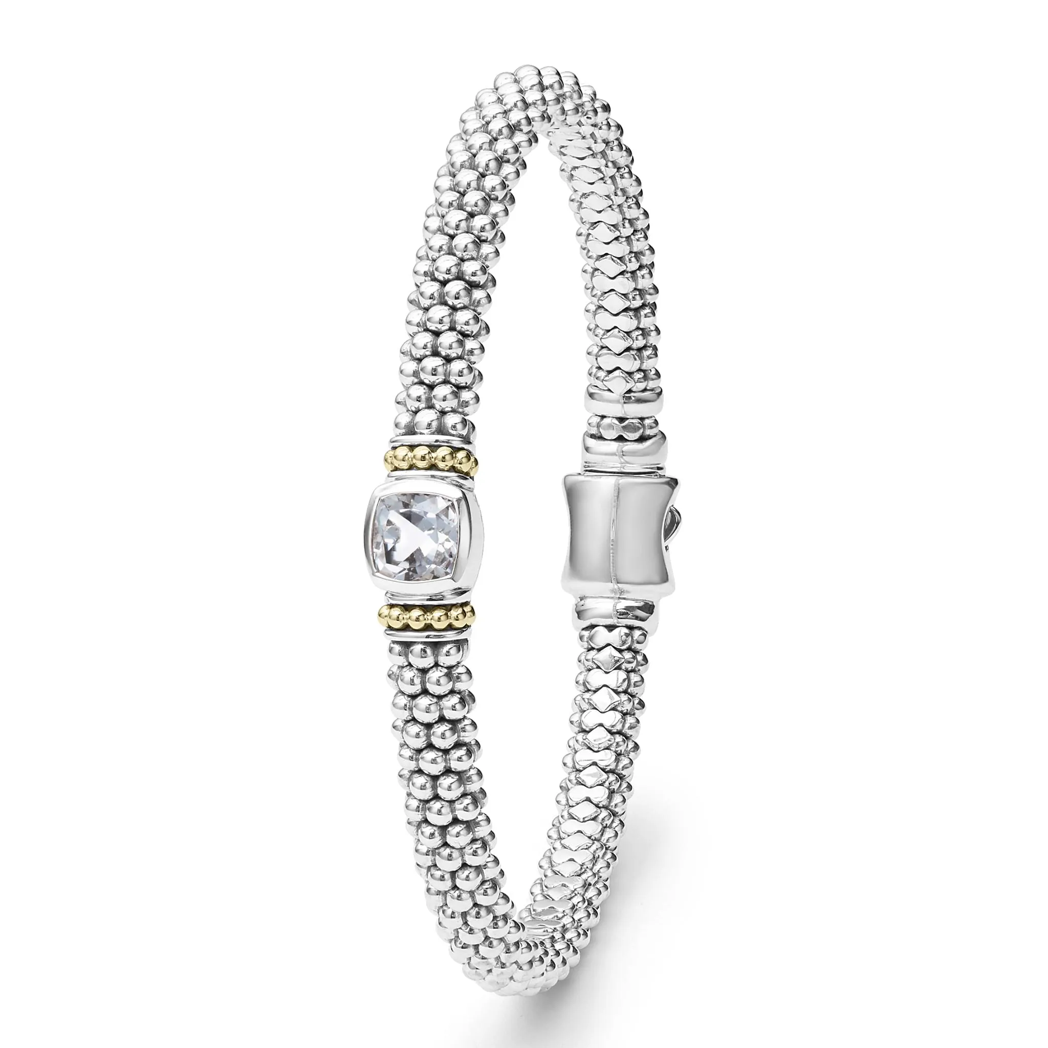 Rittenhouse White Topaz Caviar Bracelet | 6mm sold by LAGOS product image thumbnail 5