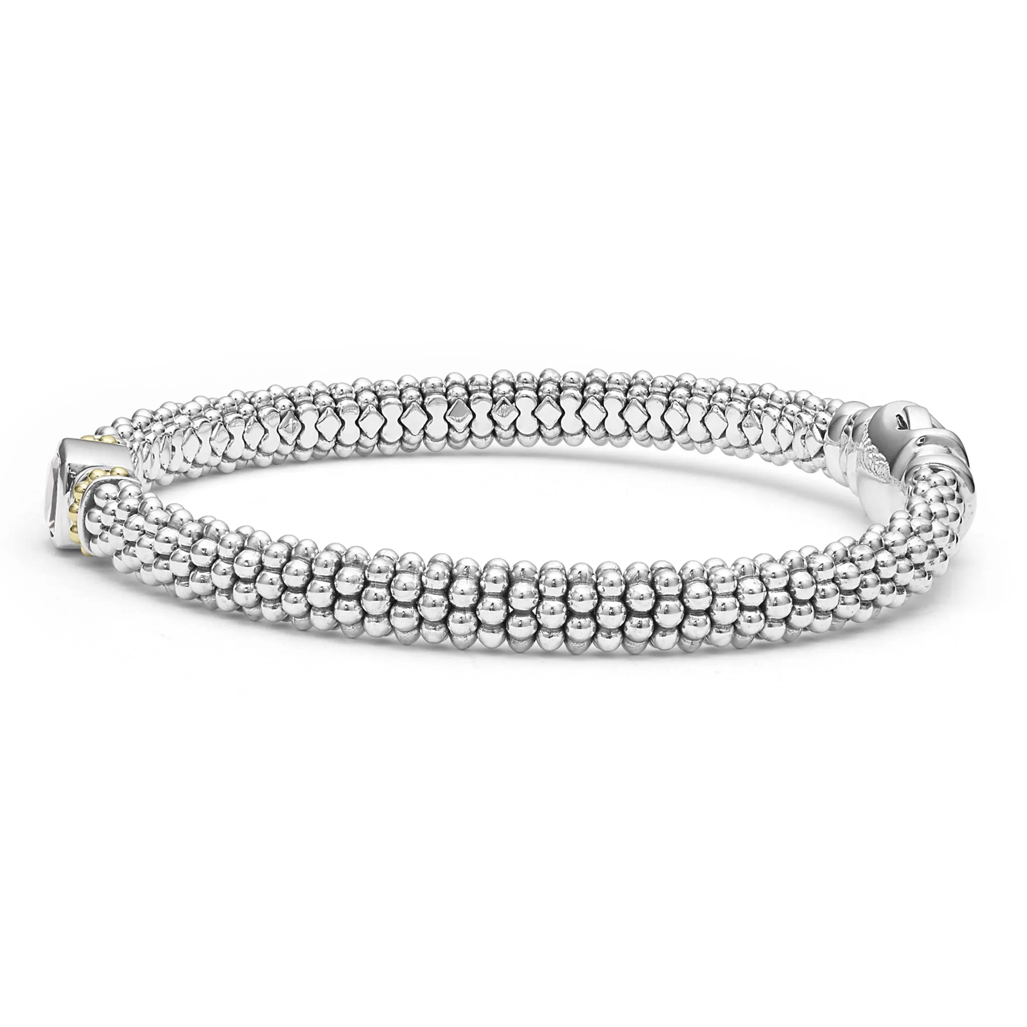 Rittenhouse White Topaz Caviar Bracelet | 6mm sold by LAGOS product image thumbnail 3