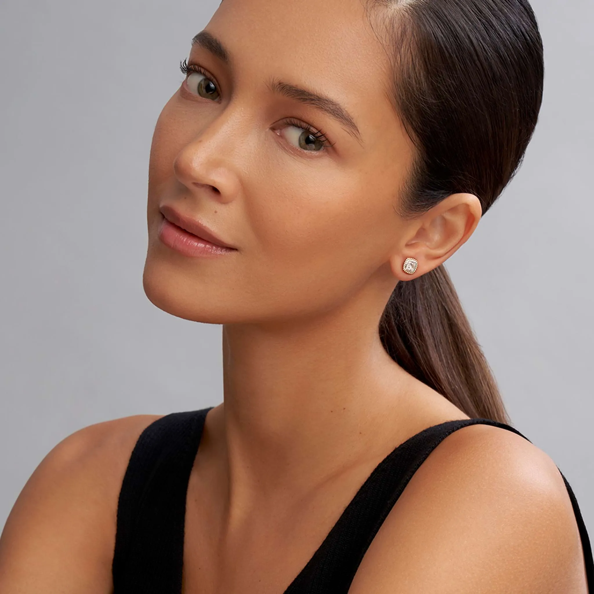 Rittenhouse Two-Tone White Topaz Stud Earrings sold by LAGOS product image thumbnail 2