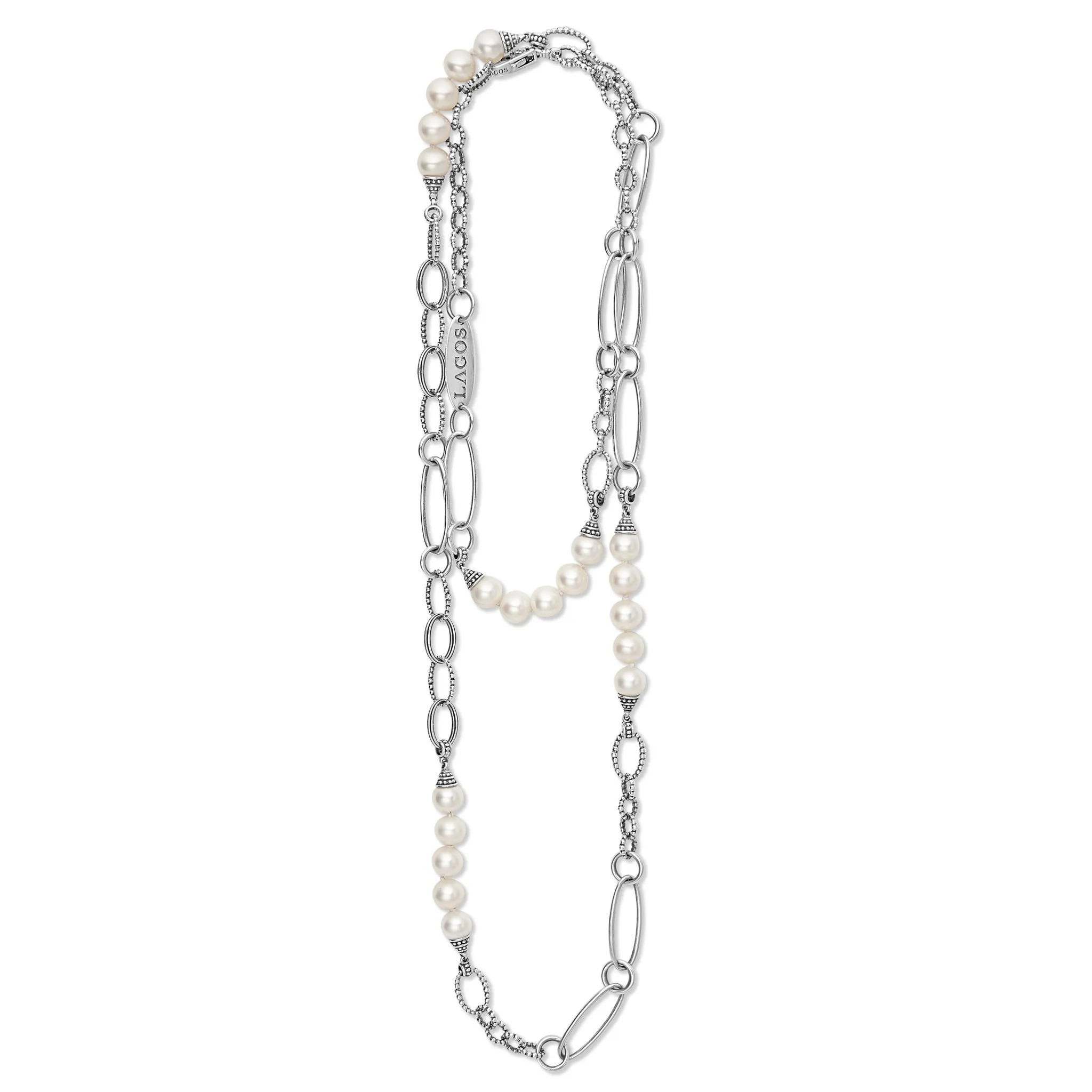 Luna Caviar Pearl Link Necklace sold by LAGOS product image thumbnail 3