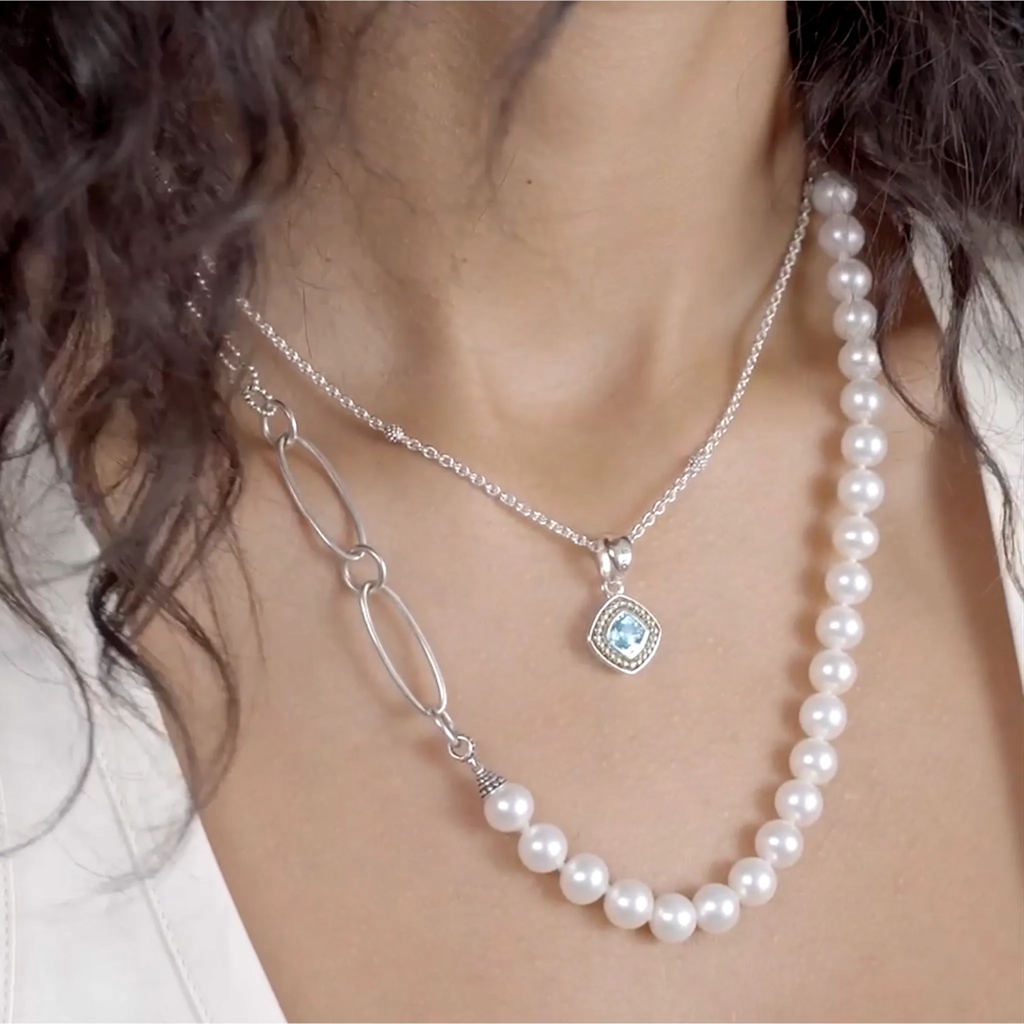 Luna Pearl Link Necklace sold by LAGOS product image thumbnail 3