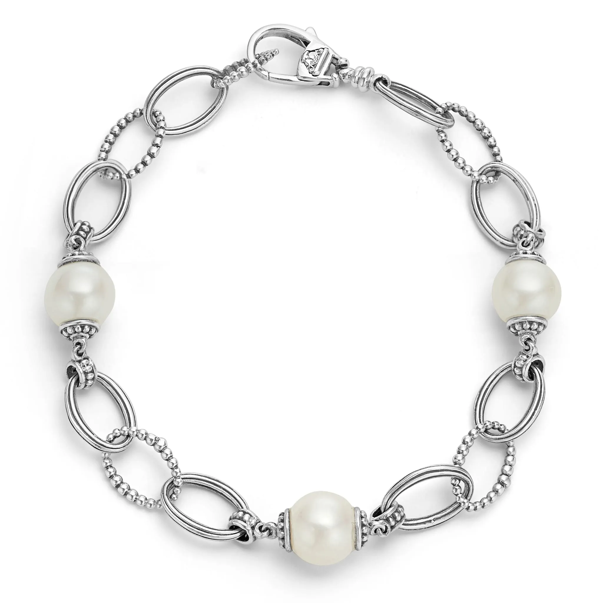 Luna Caviar Pearl Link Bracelet sold by LAGOS
