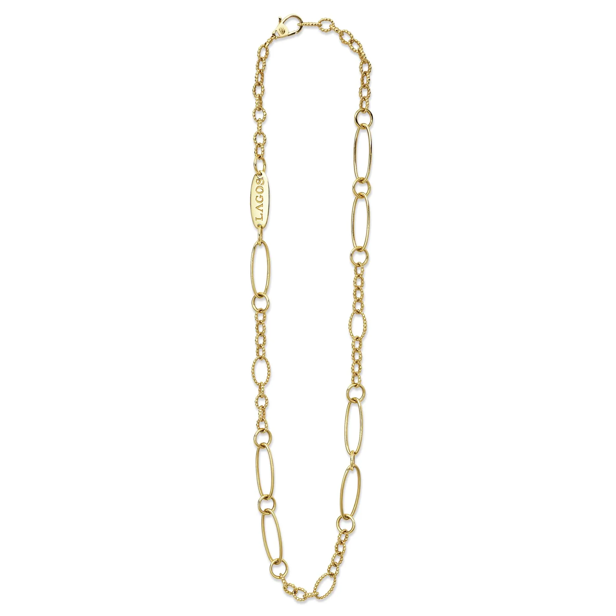 Signature Caviar 18K Gold Link Necklace sold by LAGOS product image thumbnail 3