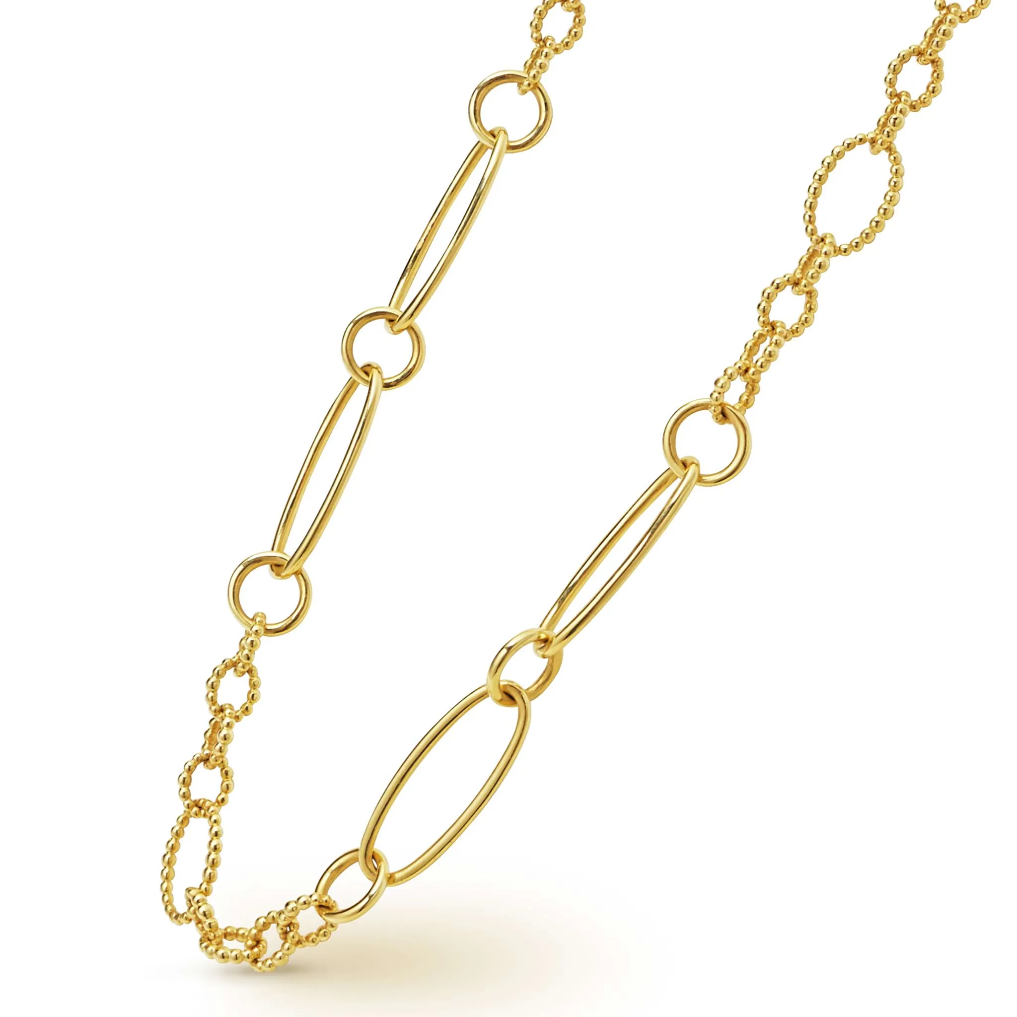 Signature Caviar 18K Gold Link Necklace sold by LAGOS product image thumbnail 4