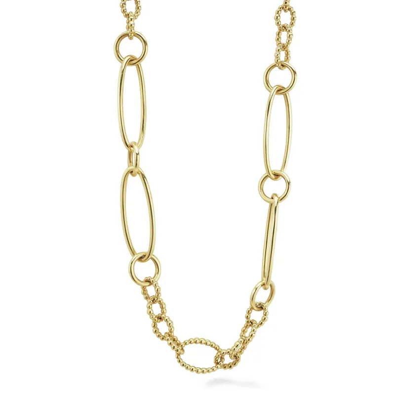 Signature Caviar 18K Gold Link Necklace sold by LAGOS