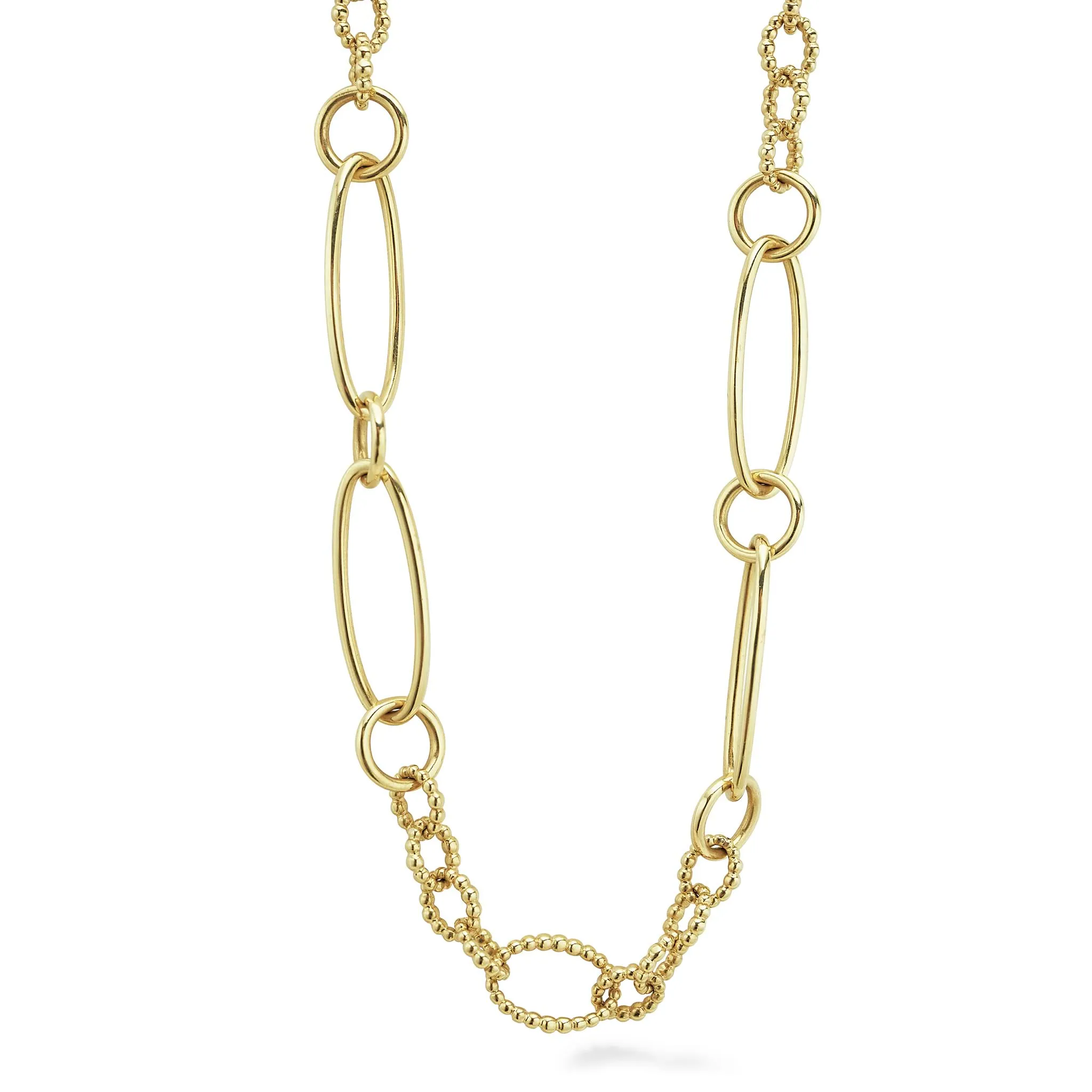 Signature Caviar 18K Gold Link Necklace sold by LAGOS