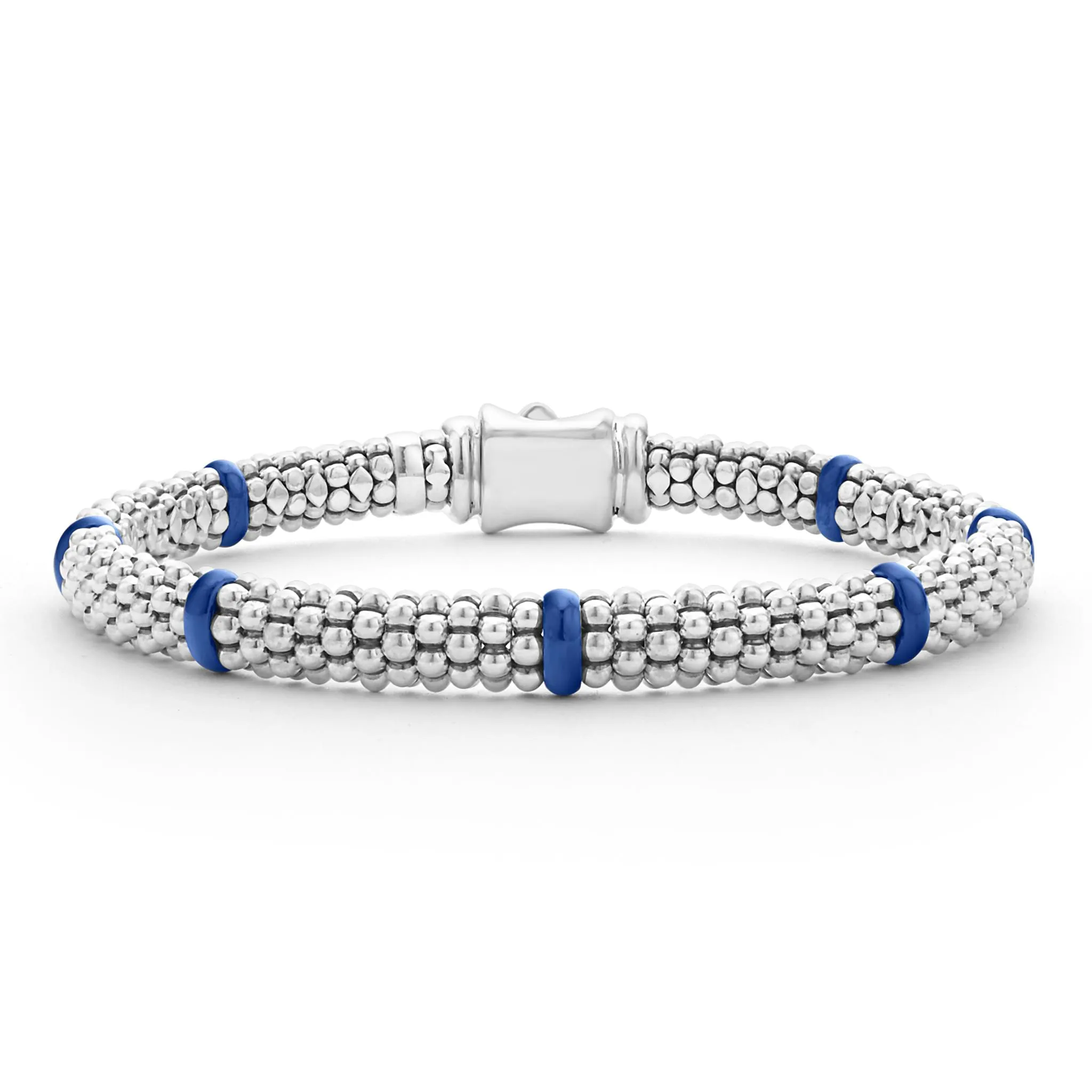 Blue Caviar Ultramarine Ceramic Station Caviar Bracelet | 6mm sold by LAGOS