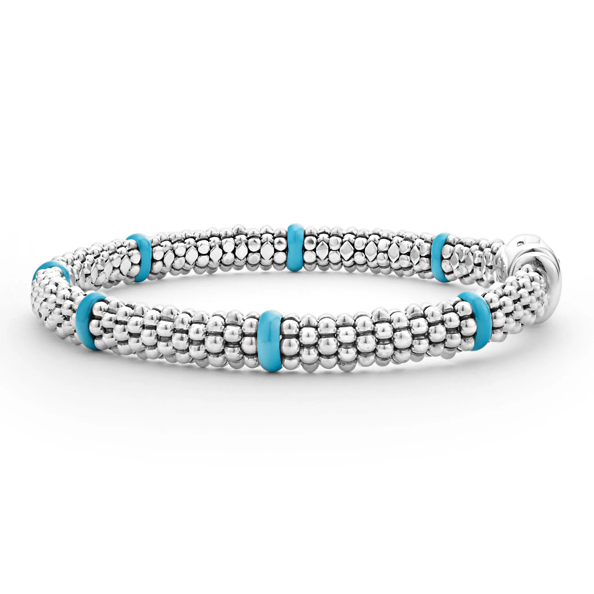 Blue Caviar Blue Ceramic Station Caviar Bracelet | 6mm sold by LAGOS product image thumbnail 4