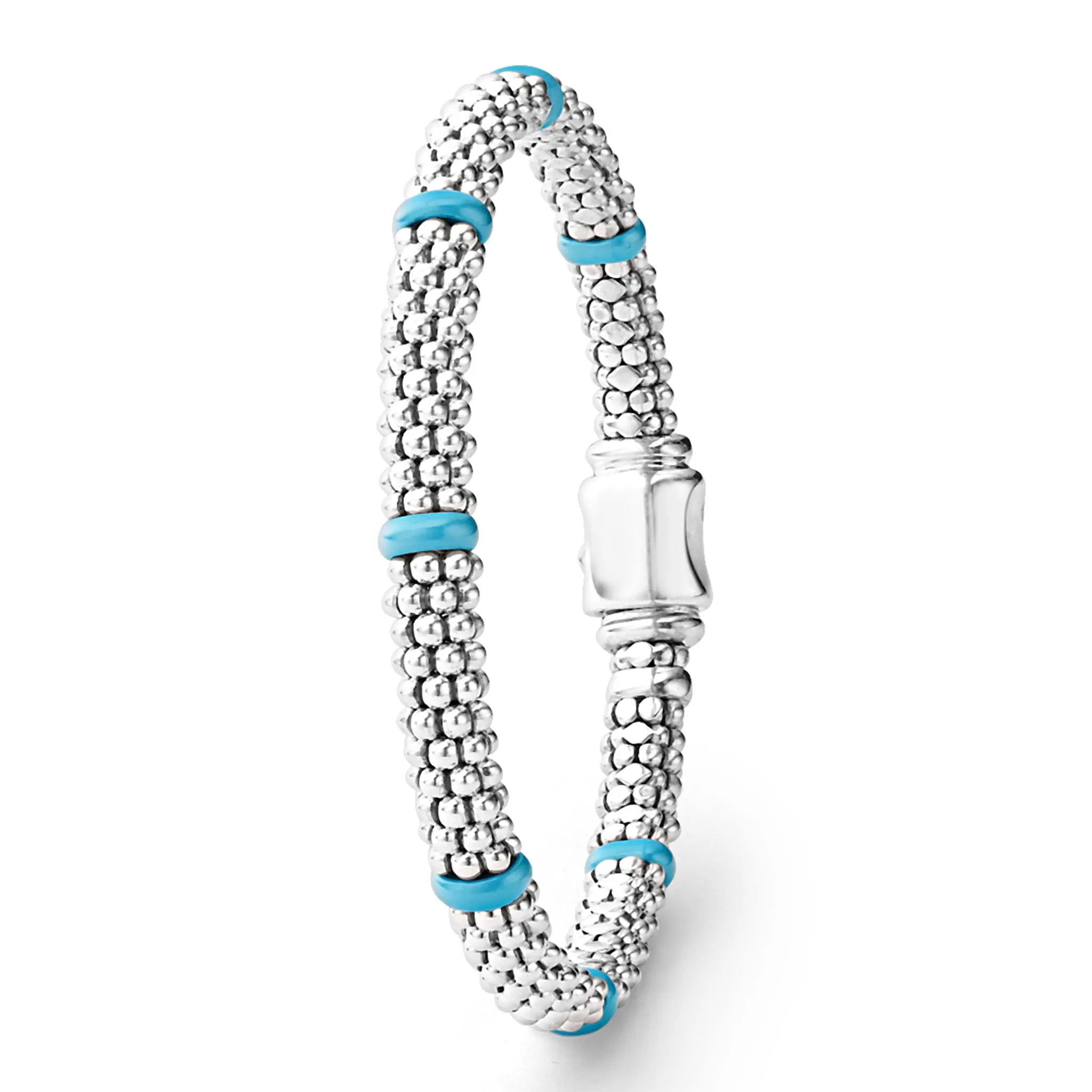 Blue Caviar Blue Ceramic Station Caviar Bracelet | 6mm sold by LAGOS product image thumbnail 3