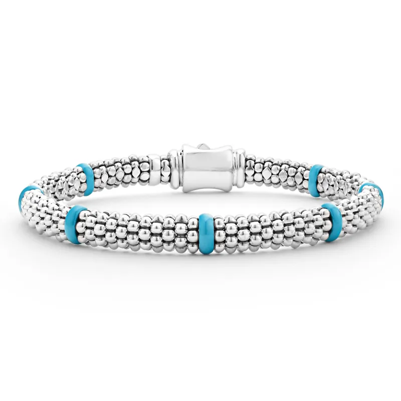 Blue Caviar Blue Ceramic Station Caviar Bracelet | 6mm sold by LAGOS