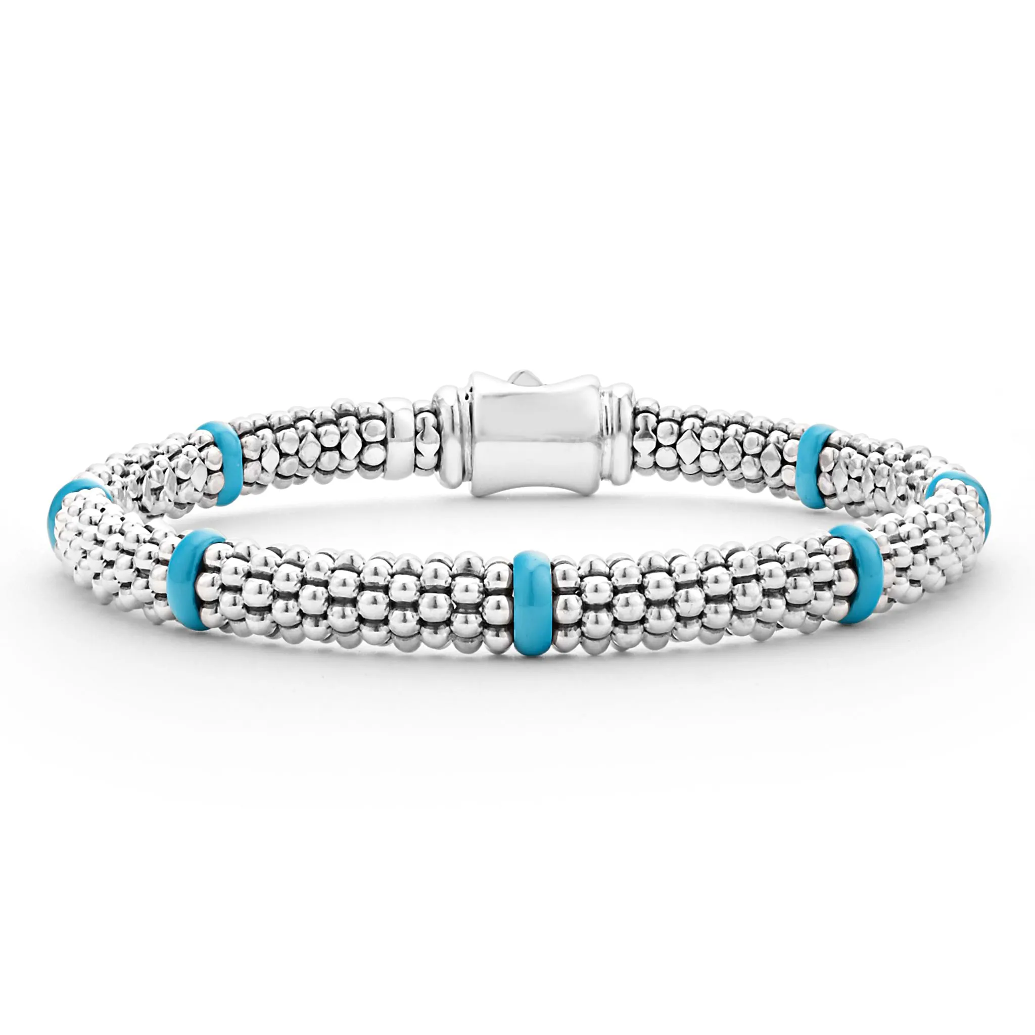 Blue Caviar Blue Ceramic Station Caviar Bracelet | 6mm sold by LAGOS
