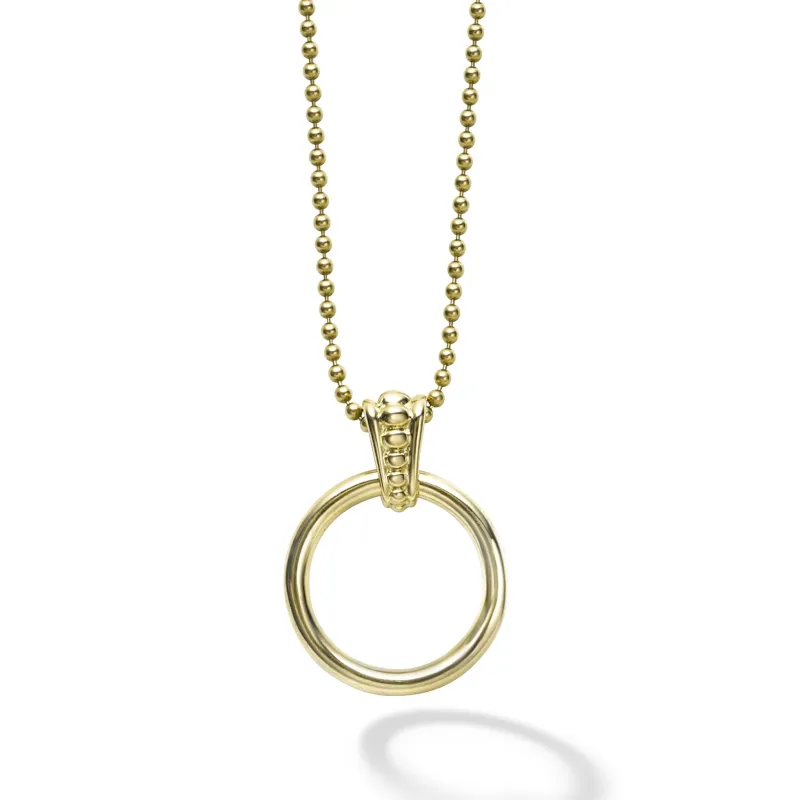 Meridian 18K Gold Circle Pendant Necklace sold by LAGOS