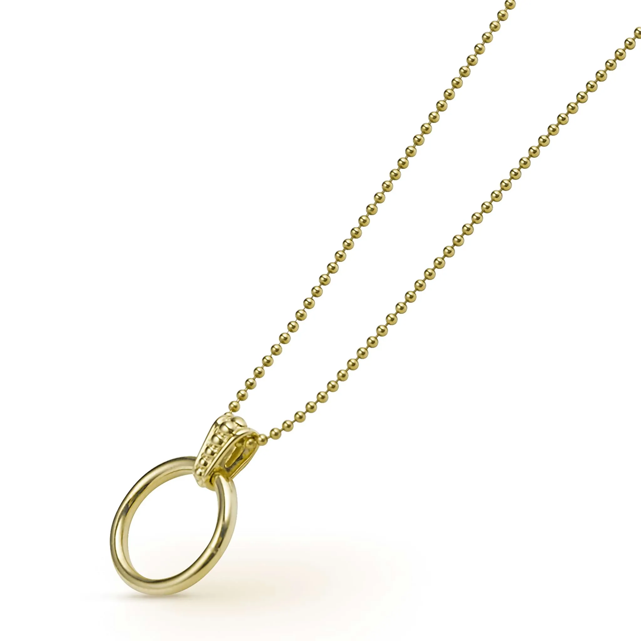 Meridian 18K Gold Circle Pendant Necklace sold by LAGOS product image thumbnail 4