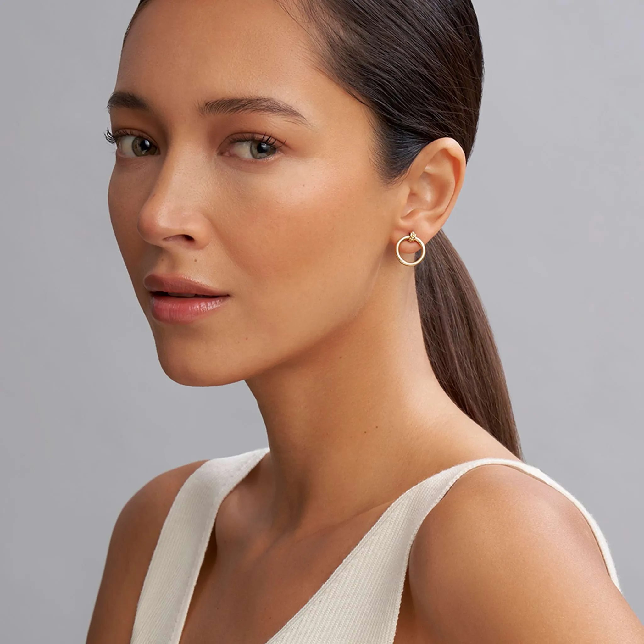 Meridian 18K Gold Circle Stud Earrings sold by LAGOS product image thumbnail 2