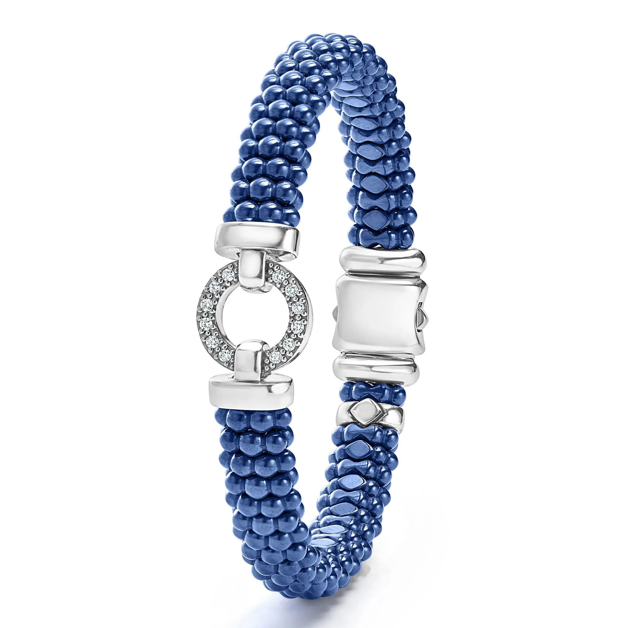 Blue Caviar Ultramarine Ceramic Diamond Circle Bracelet | 9mm sold by LAGOS product image thumbnail 5