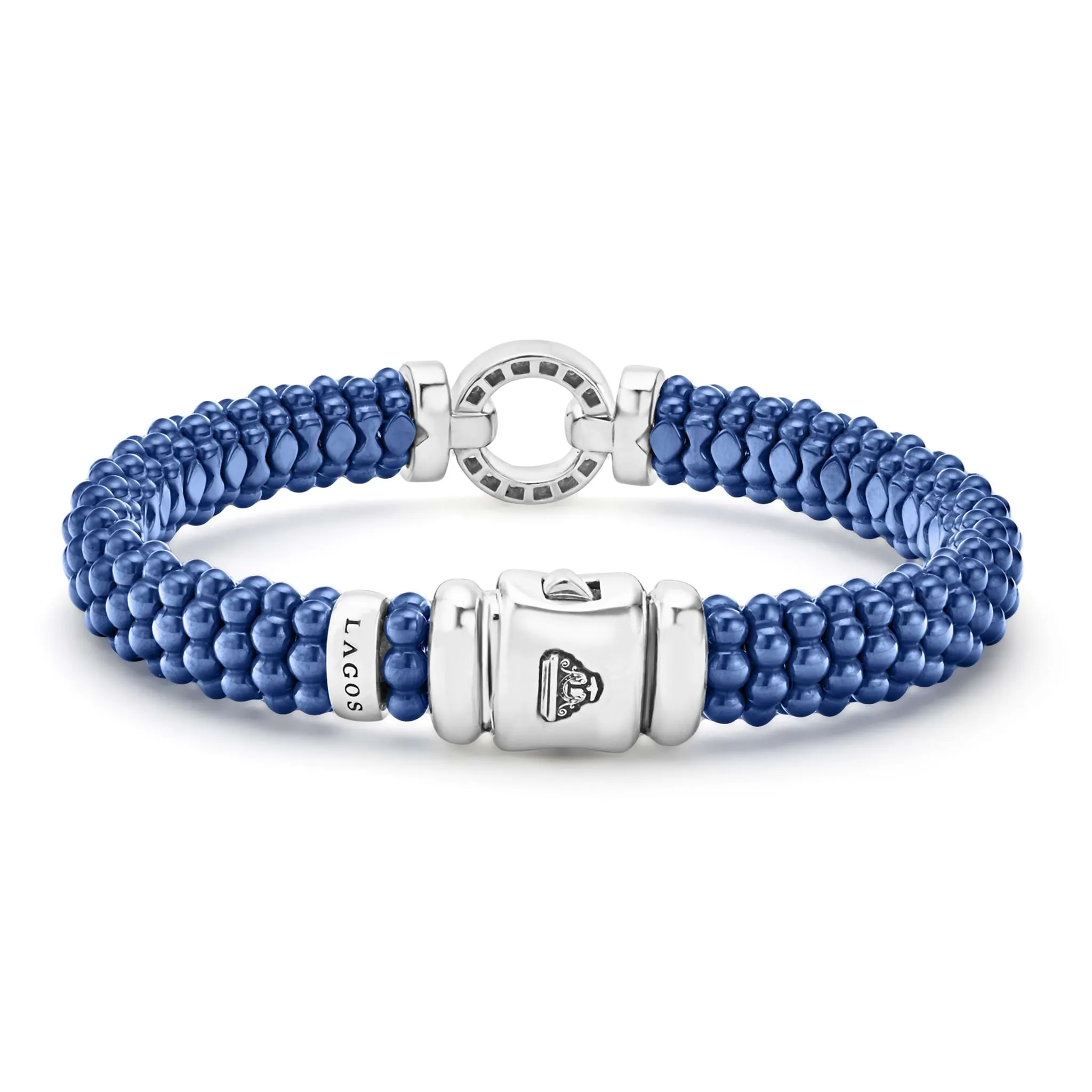 Blue Caviar Ultramarine Ceramic Diamond Circle Bracelet | 9mm sold by LAGOS product image thumbnail 4
