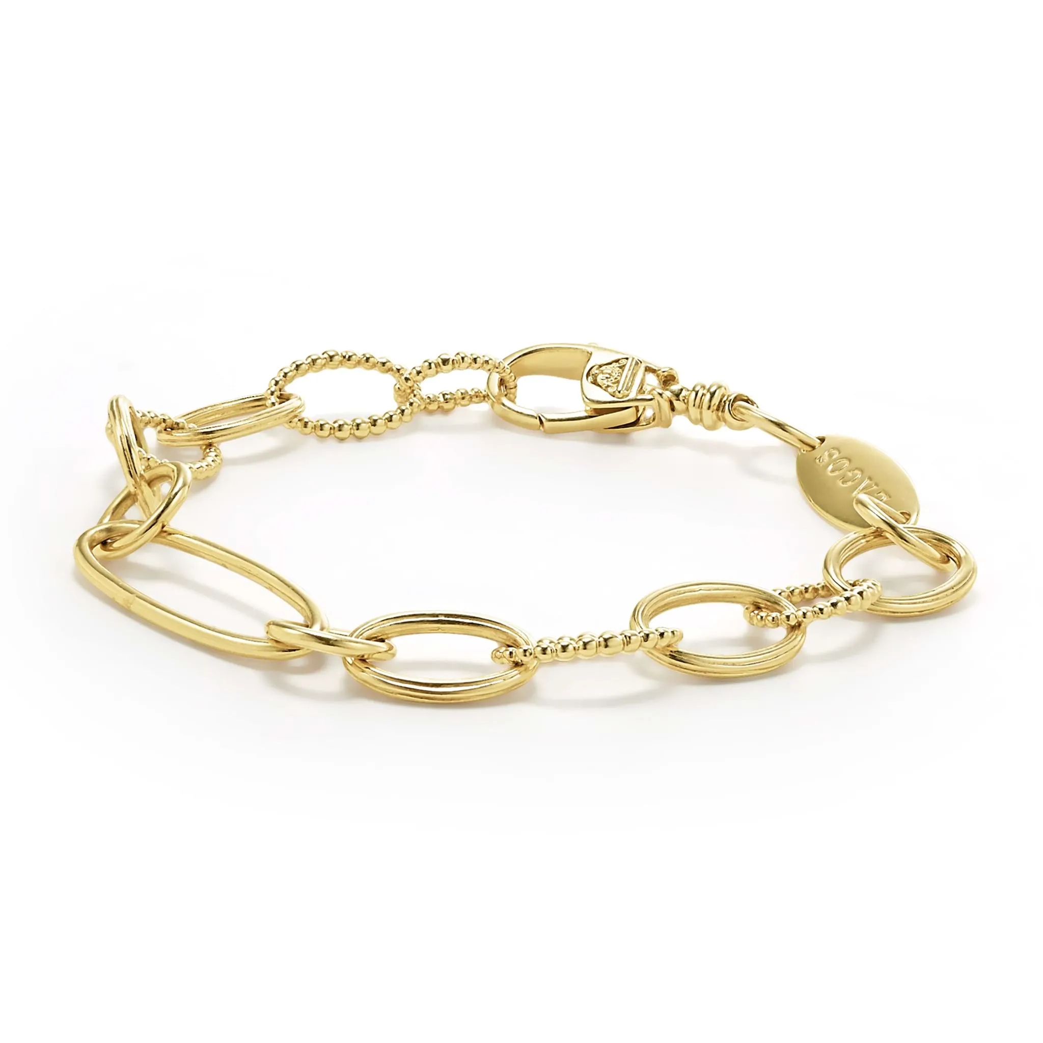 Signature Caviar 18K Gold Oval Link Bracelet sold by LAGOS product image thumbnail 3