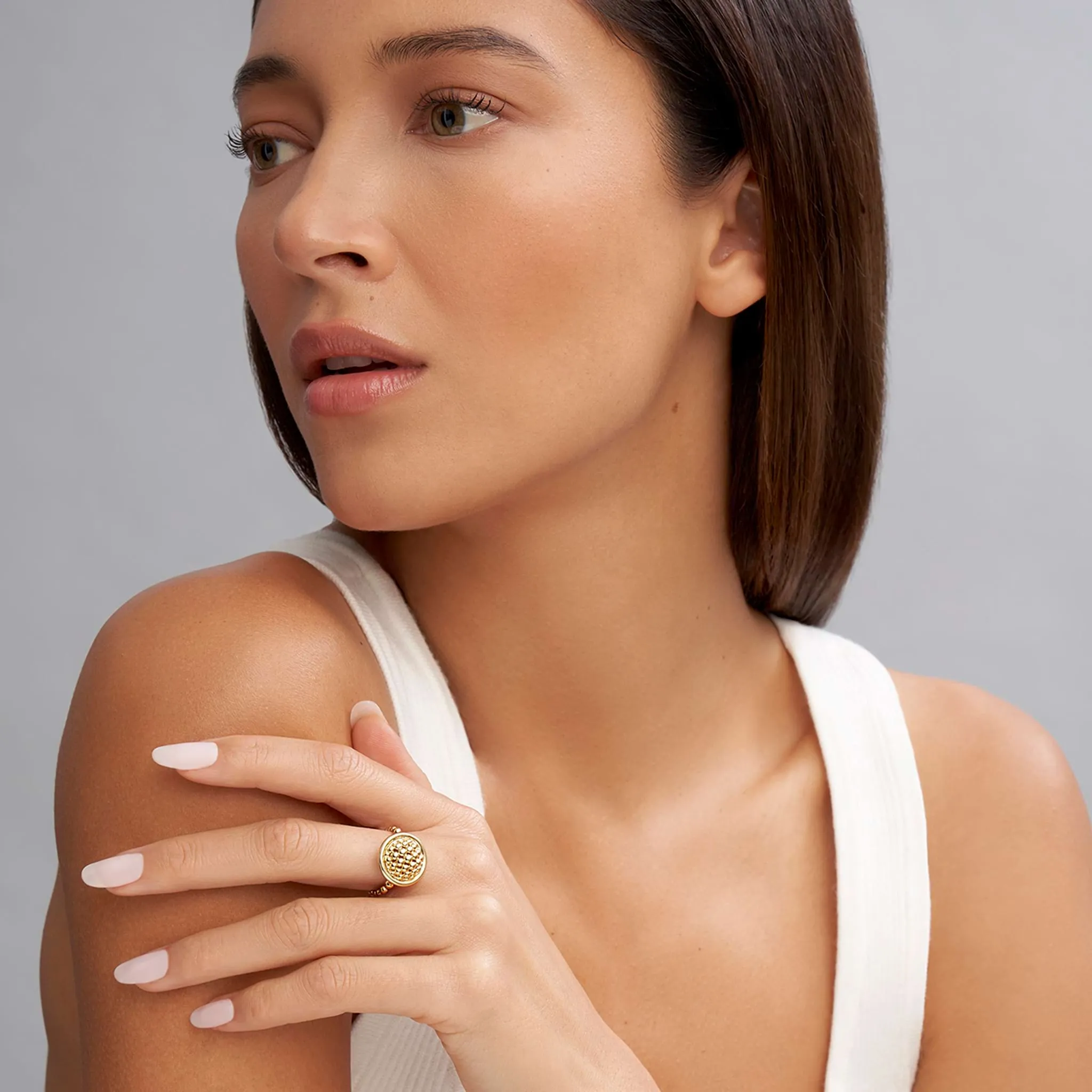 Meridian 18K Gold Caviar Ring sold by LAGOS product image thumbnail 2