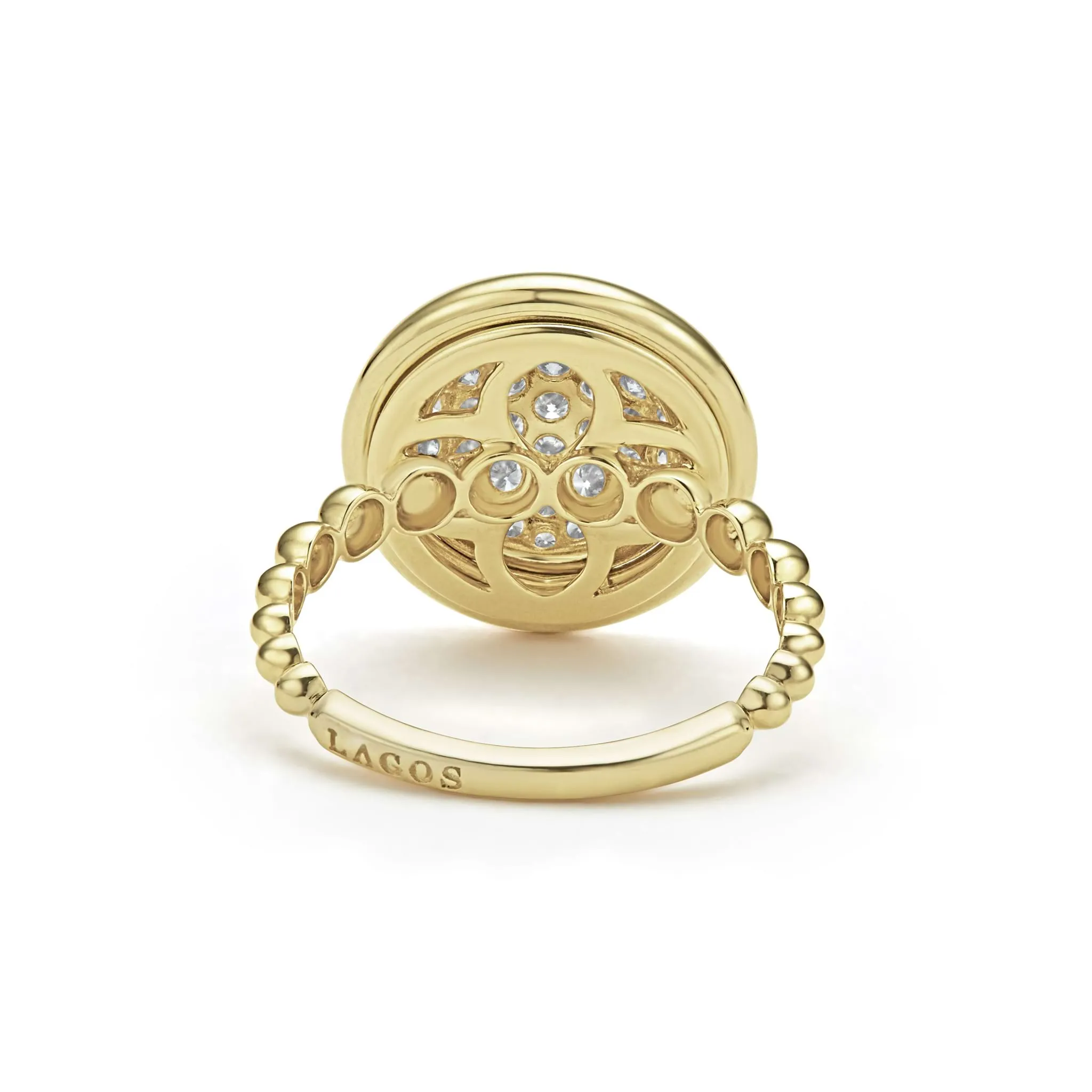 Meridian 18K Gold Circle Diamond Ring sold by LAGOS product image thumbnail 5