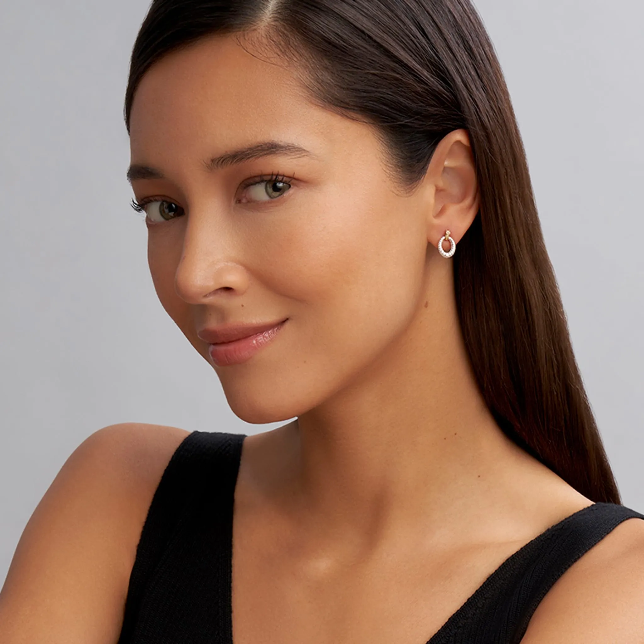 Caviar Lux Oval Diamond Stud Earrings sold by LAGOS product image thumbnail 2